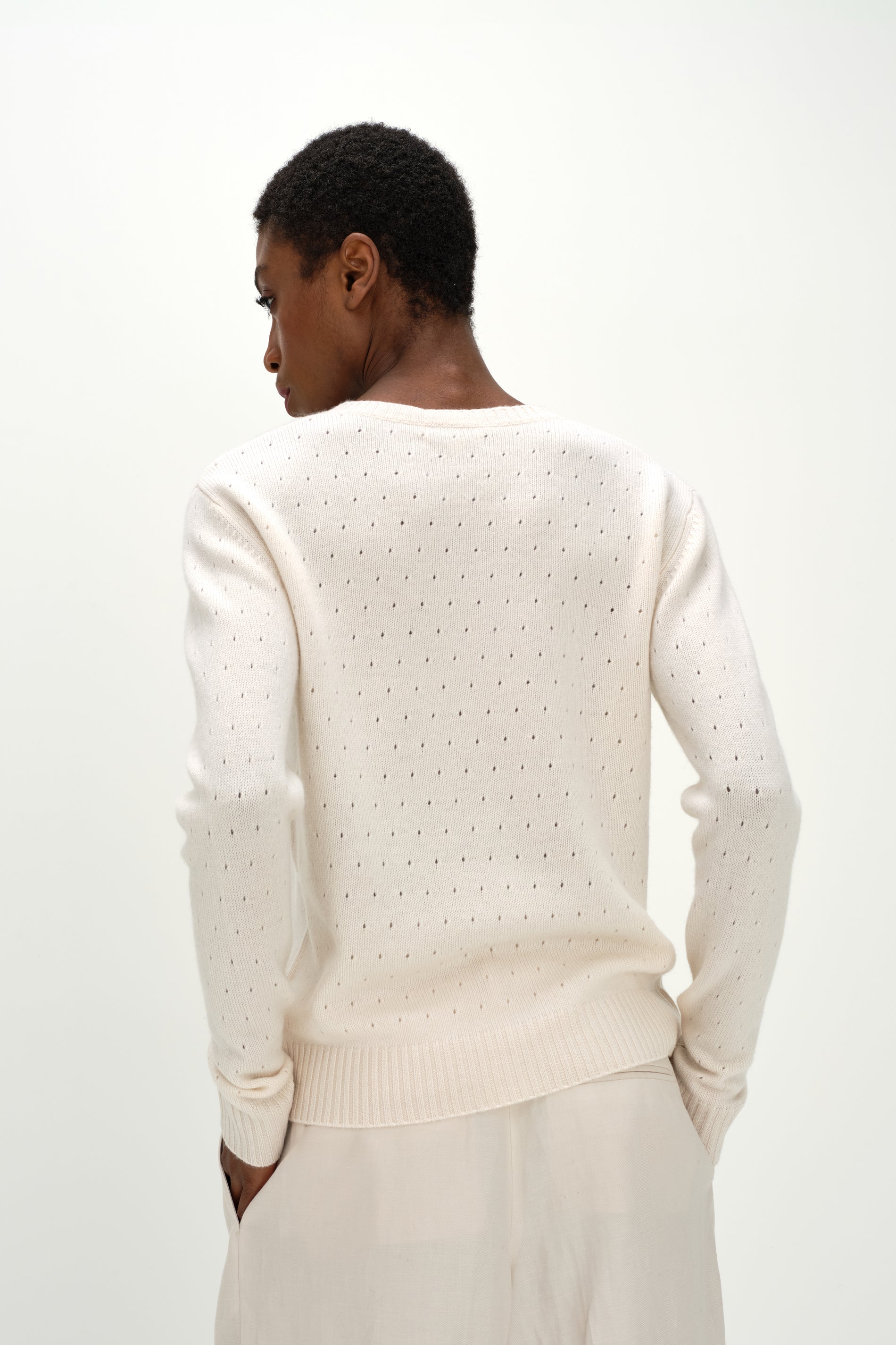 Davida Dotted Sweater Sweaters White