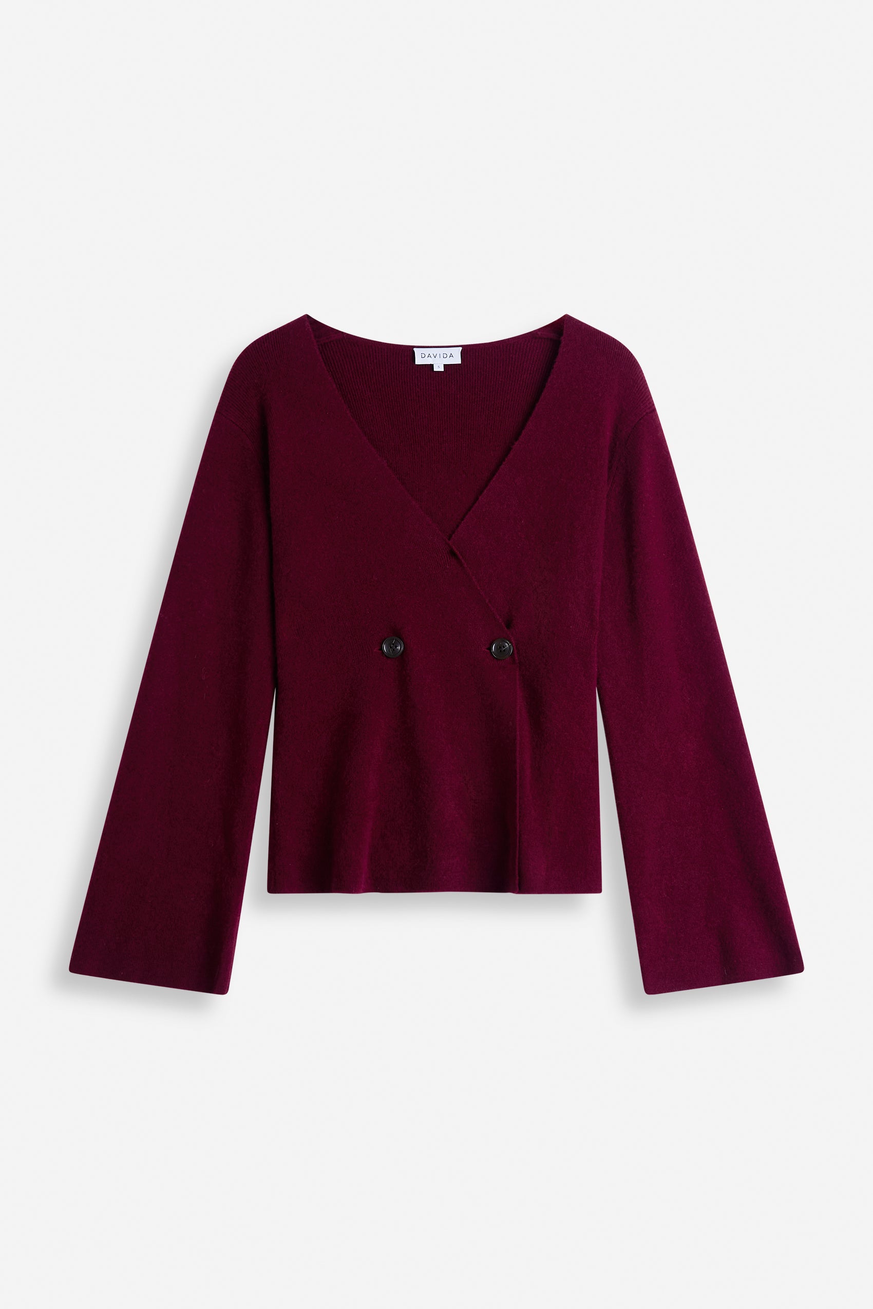 Davida Double Breasted Jacket Sweaters Mulberry Red