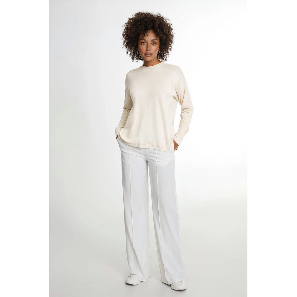 Davida Fine Knit Straight Sweater Sweaters Light Beige