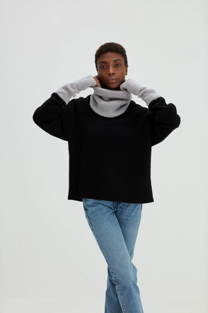 Fingerless Gloves - Light Grey