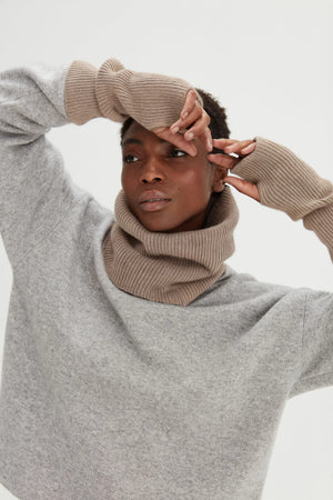 Fingerless Gloves - Mink