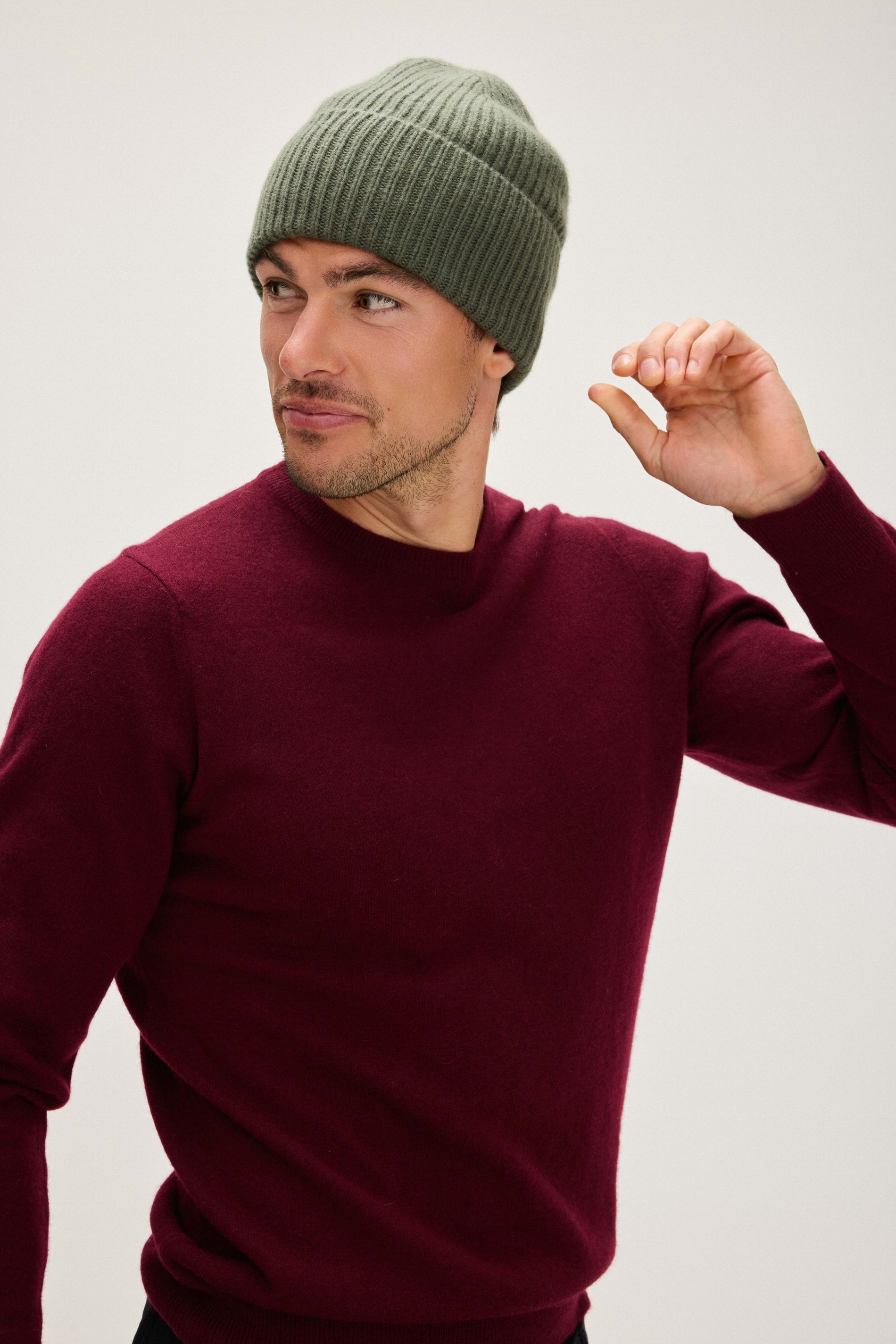 Davida Fold Rib Cap Hat Army Green