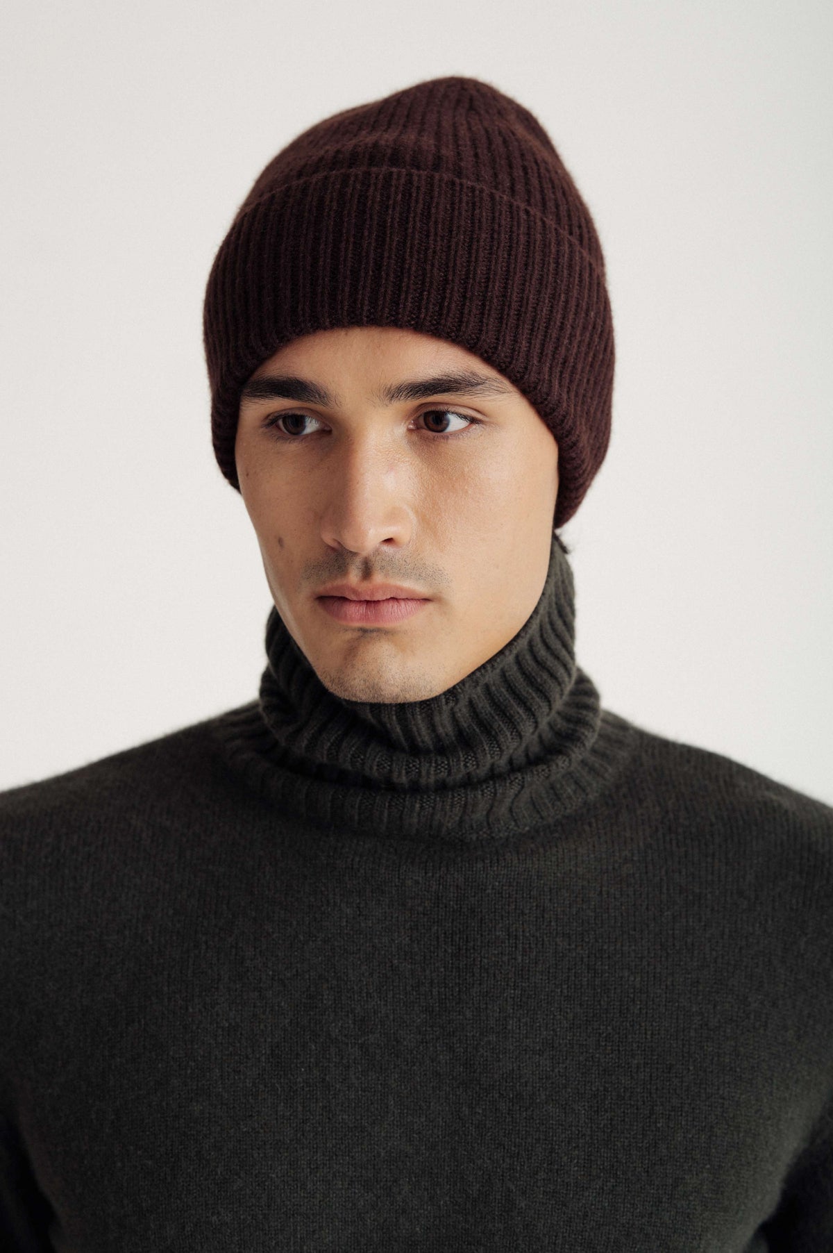 Davida Fold Rib Cap Hat Dark Chocolate