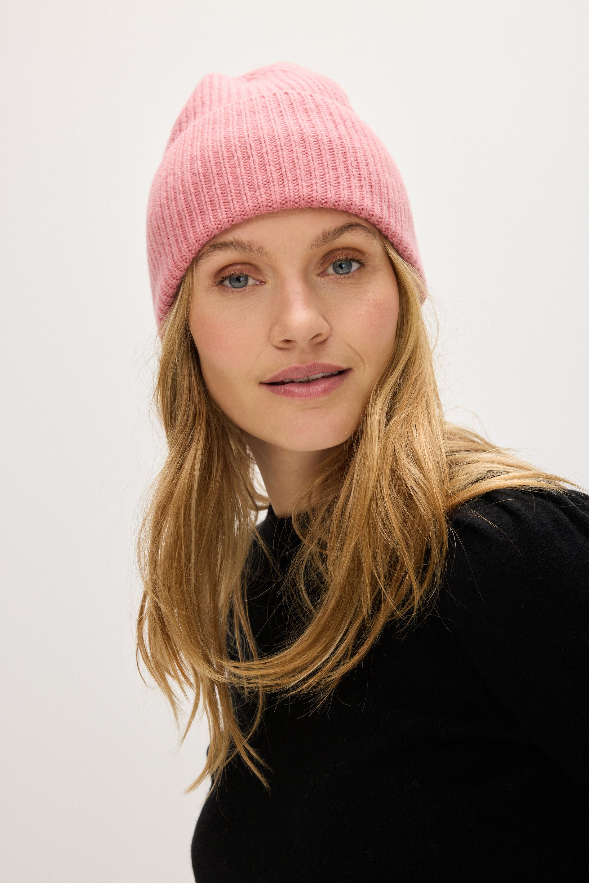 Davida Fold Rib Cap Hat Dusty Pink
