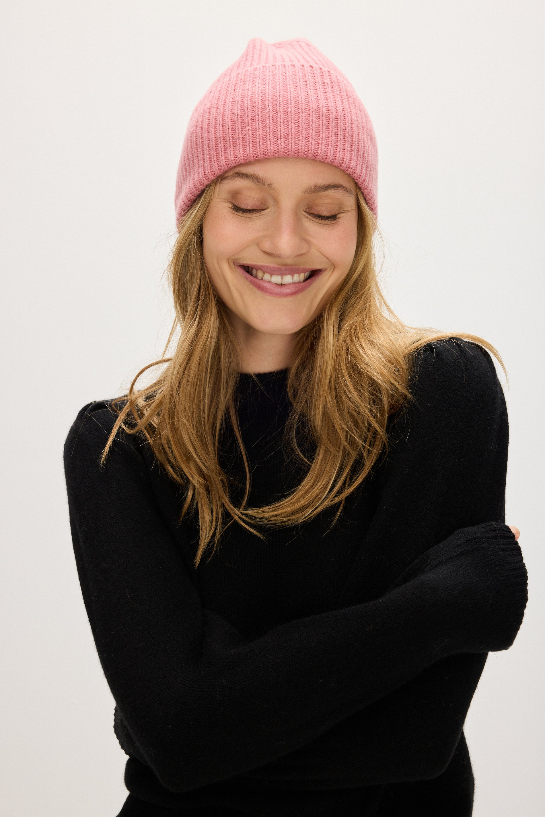 Davida Fold Rib Cap Hat Dusty Pink