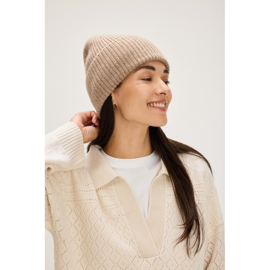 Davida Fold Rib Cap Hat Mink