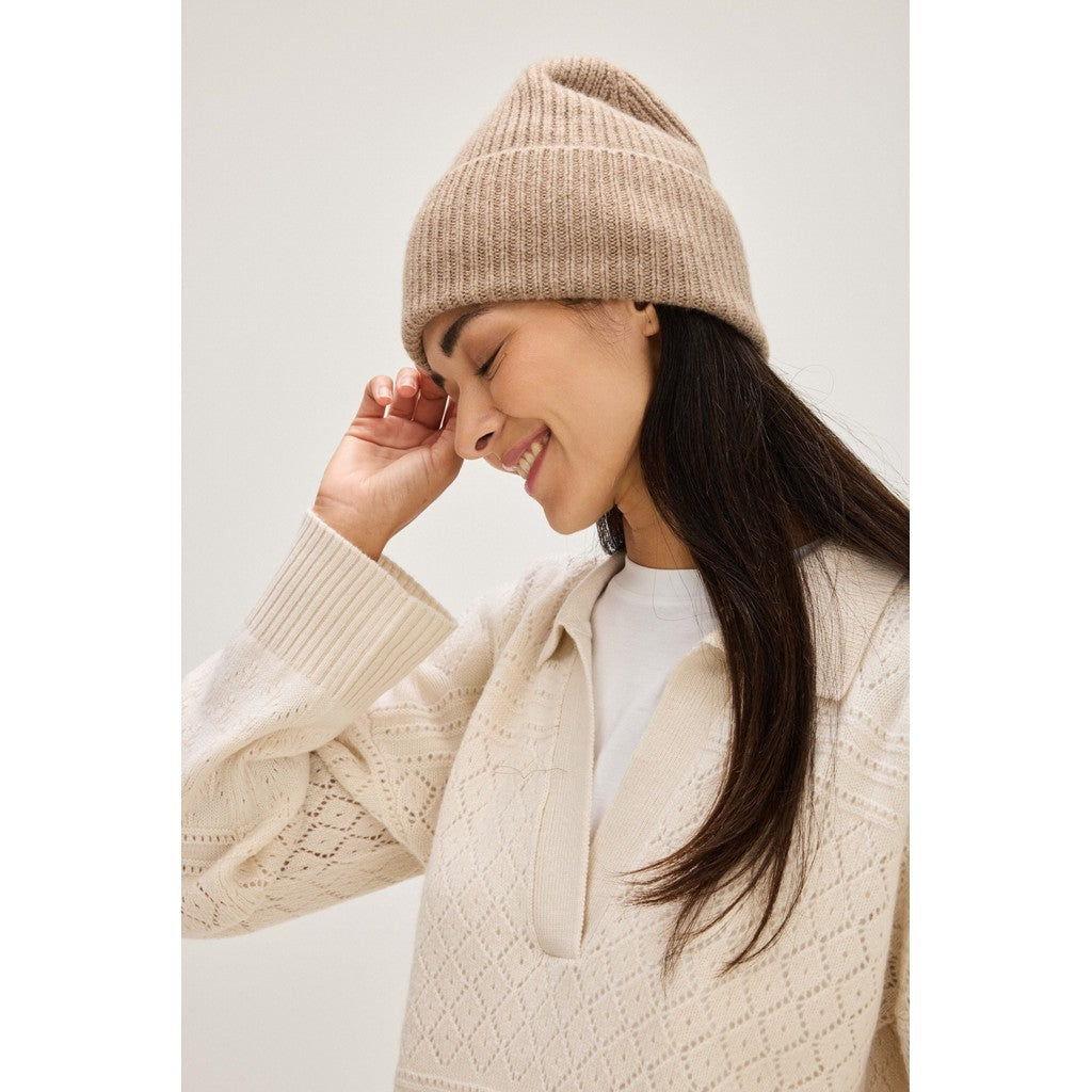 Davida Fold Rib Cap Hat Mink