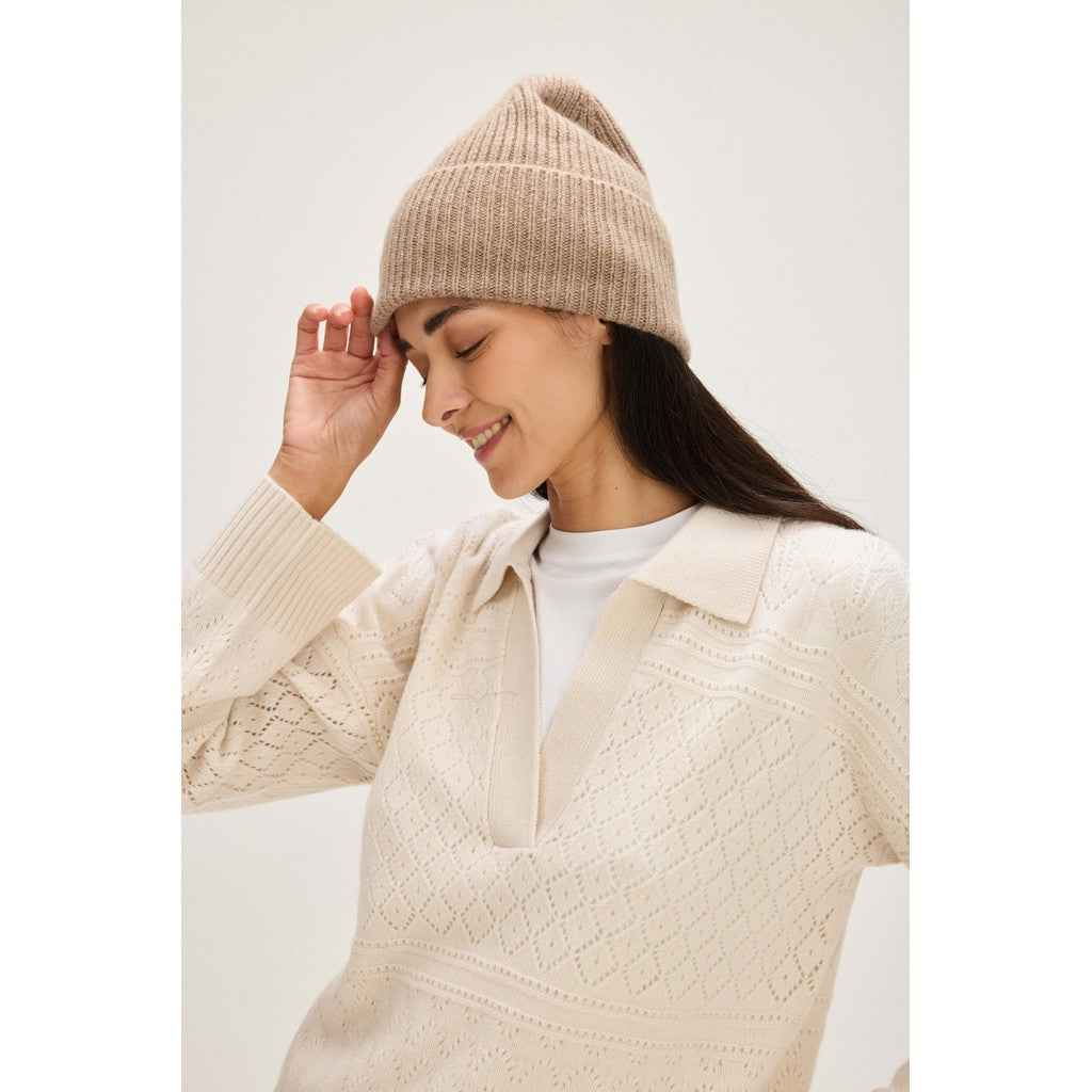 Davida Fold Rib Cap Hat Mink