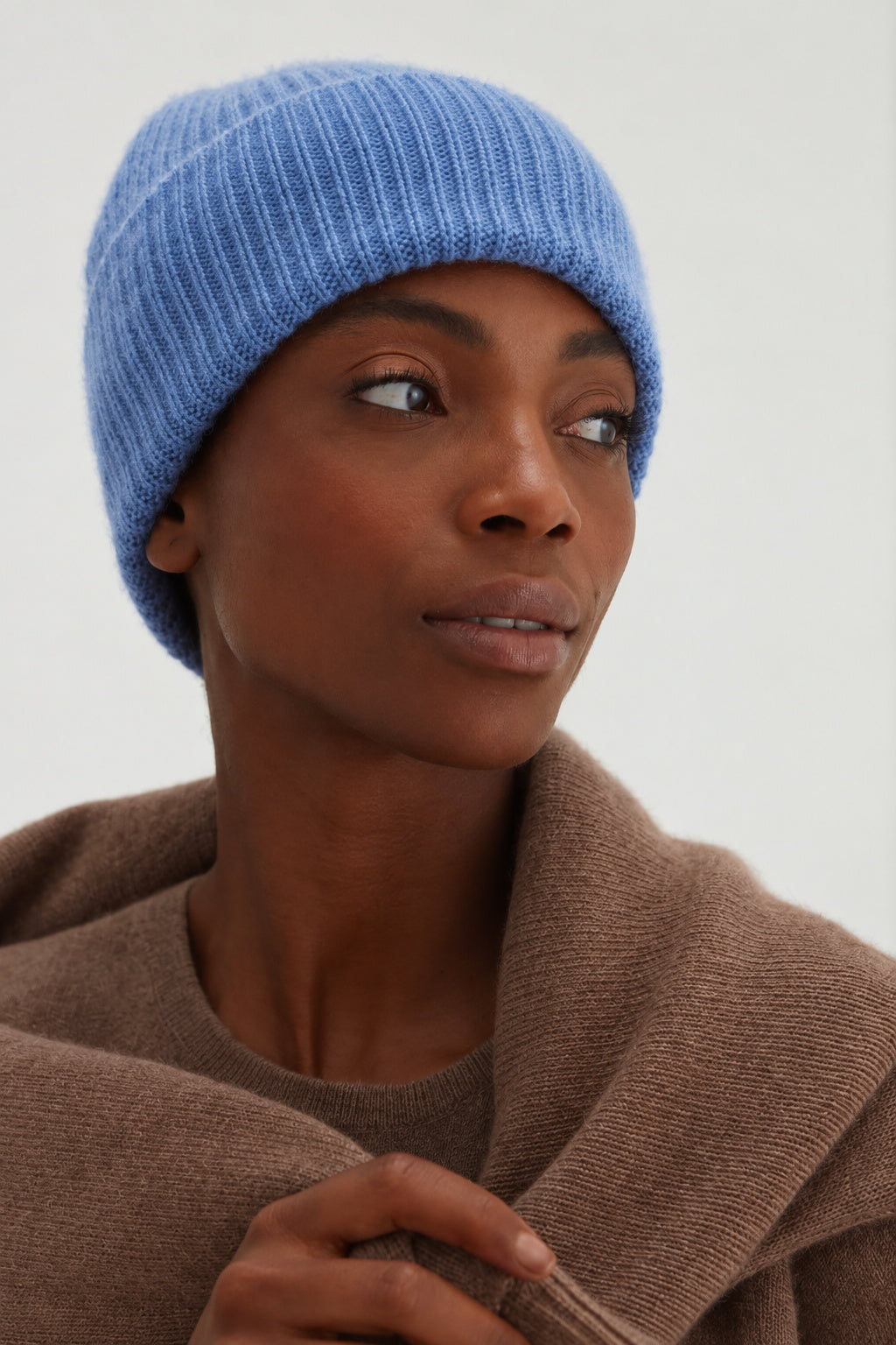 Davida Fold Rib Cap Hat Ocean Blue