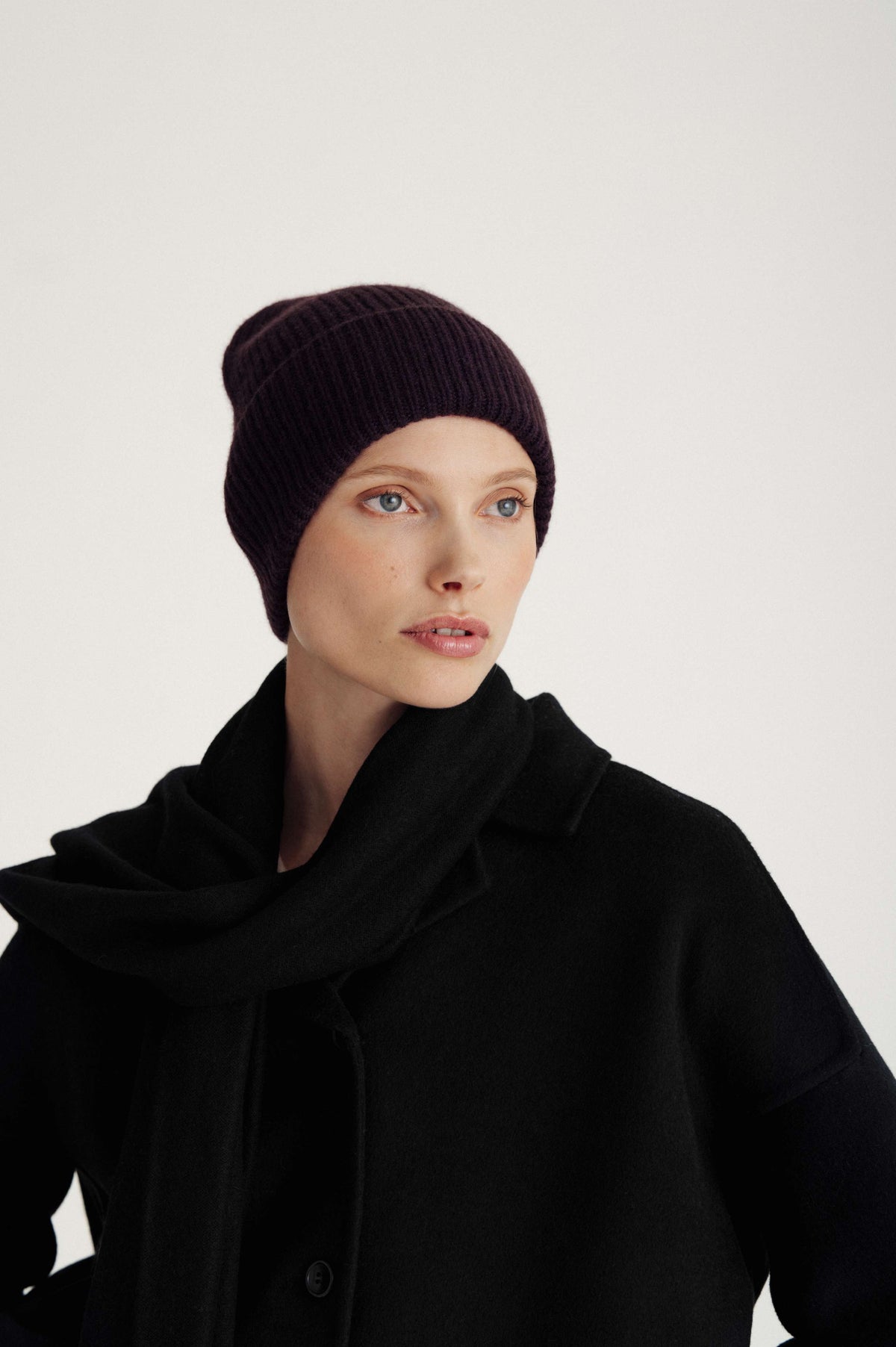 Davida Fold Rib Cap Hat Plum