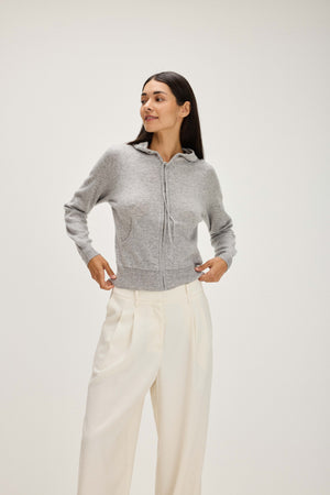 Hoodie Zip - Light Grey