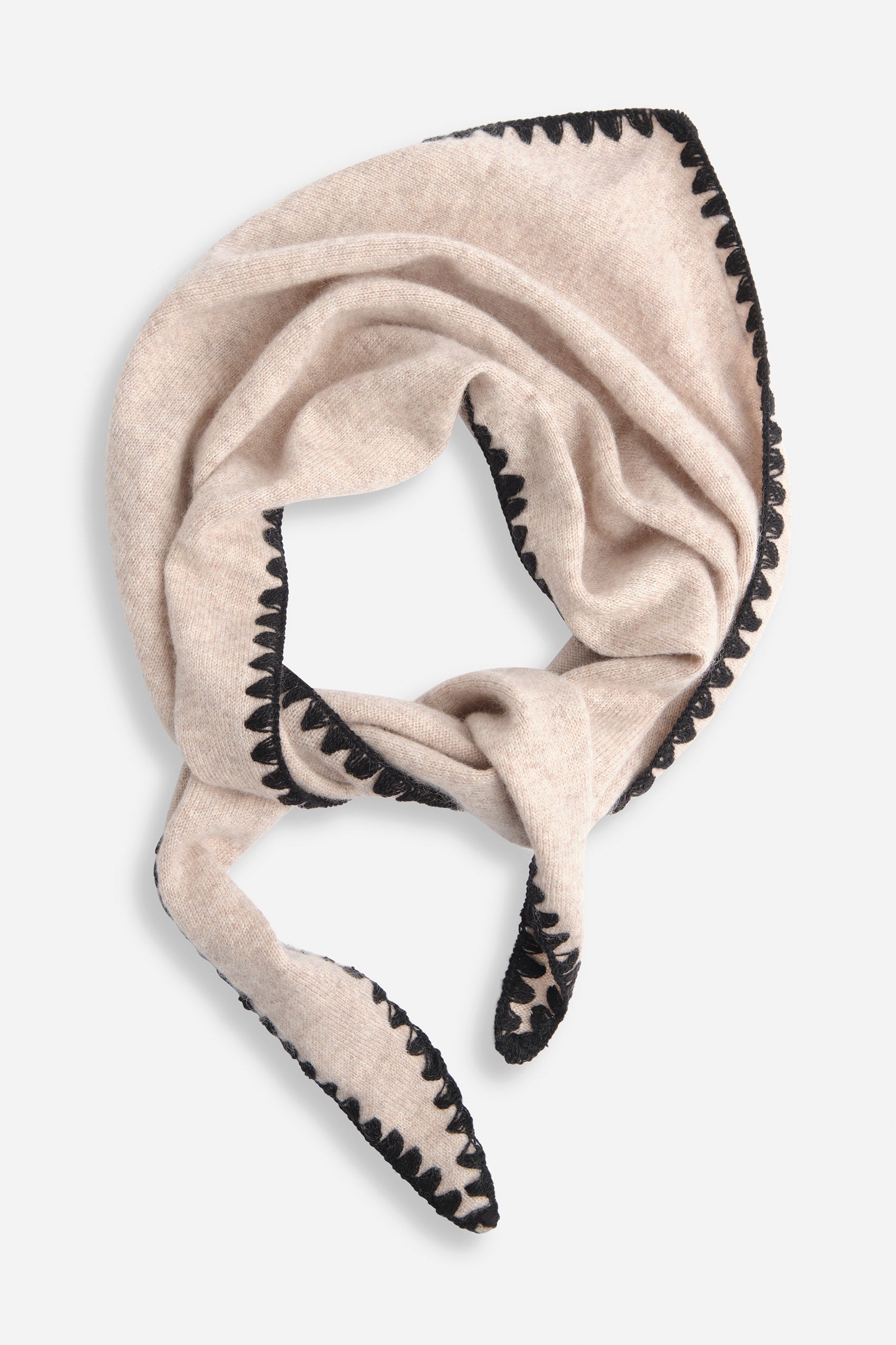 Davida Large scarf with contrast edge Accessories Light Beige