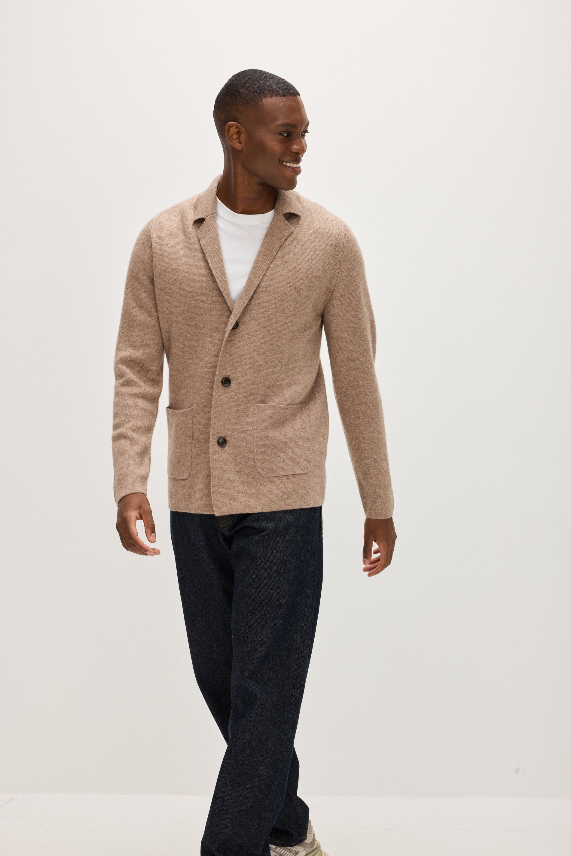 Davida Man Blazer Cardigans Mink