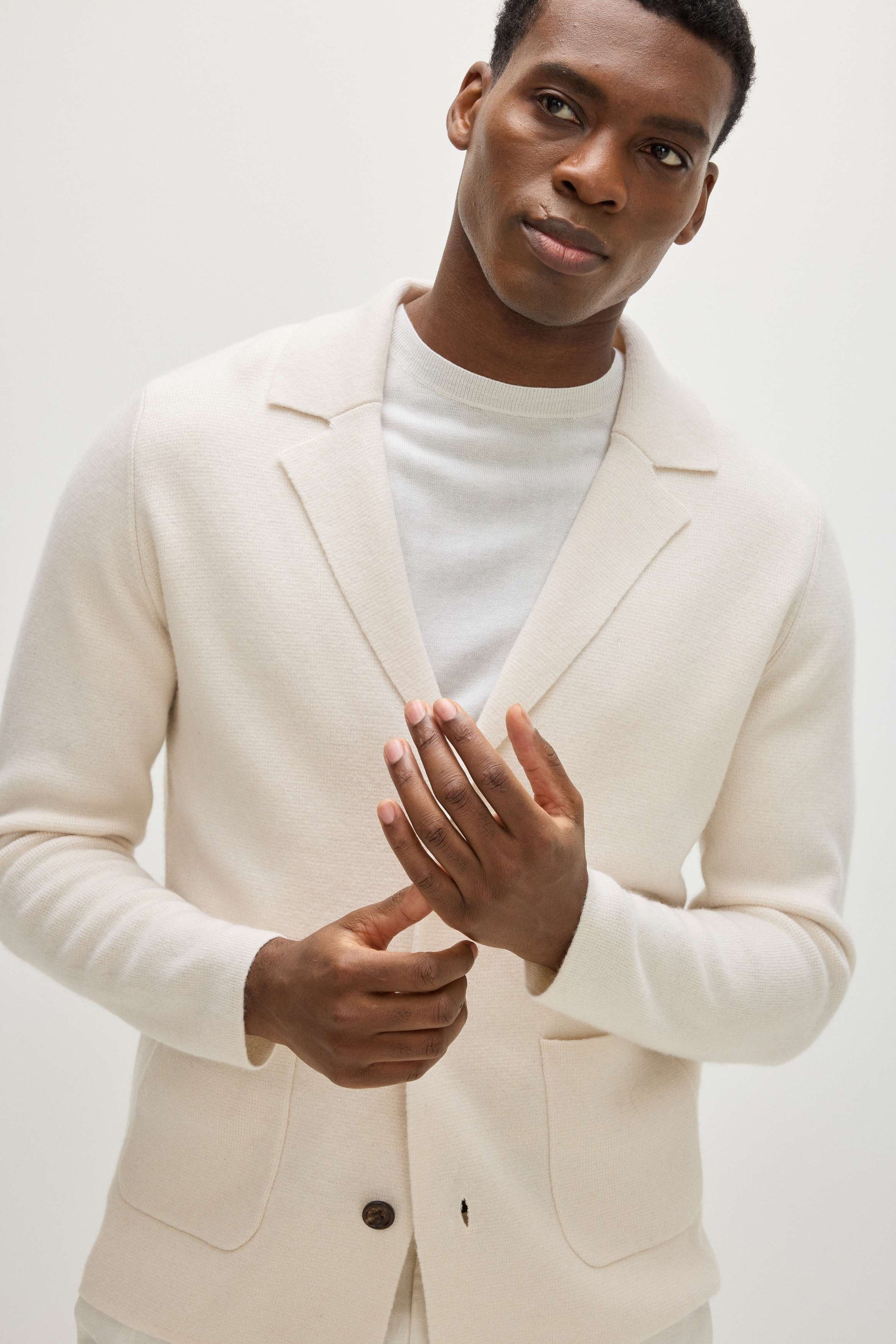 Davida Man Blazer Cardigans White