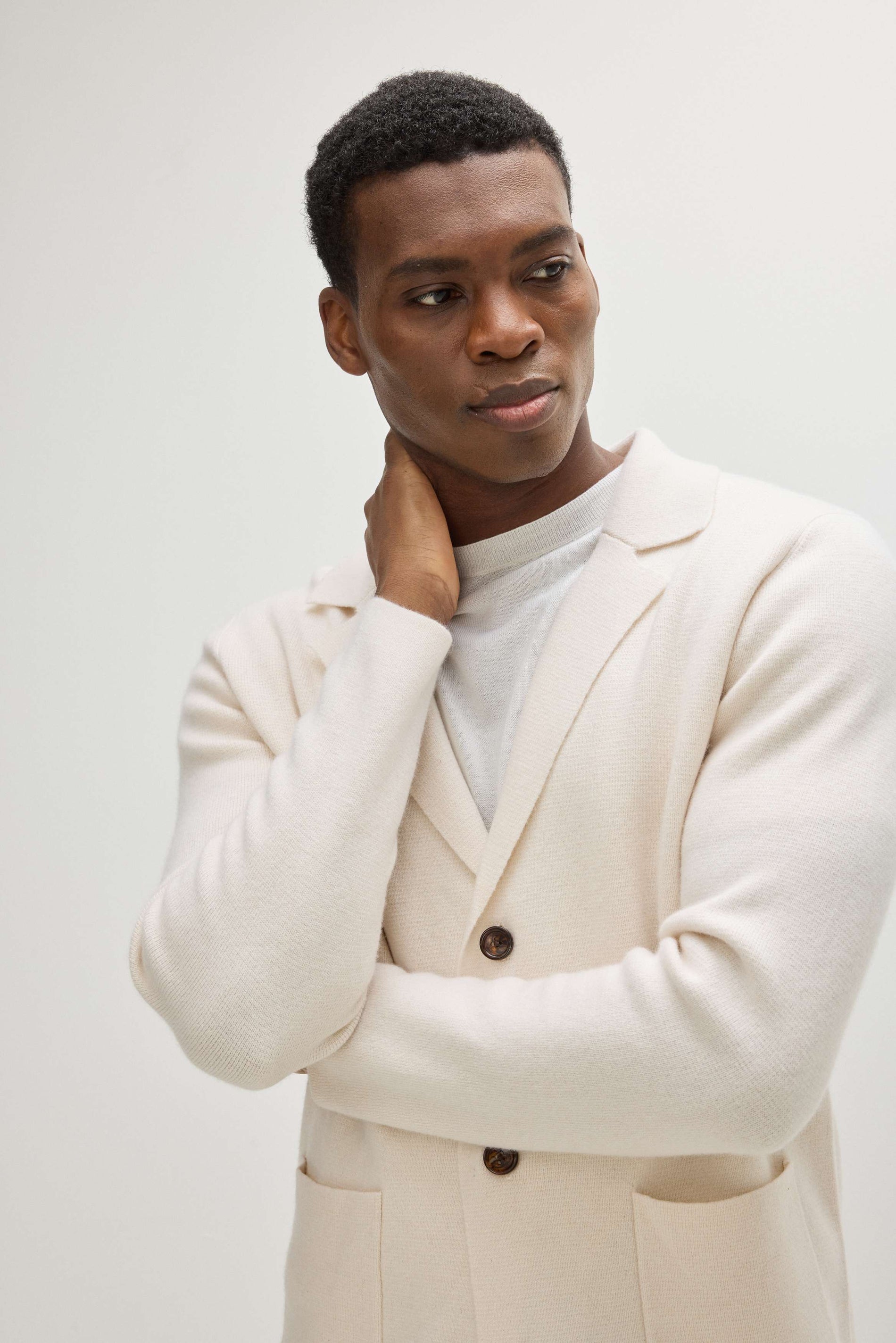 Davida Man Blazer Cardigans White