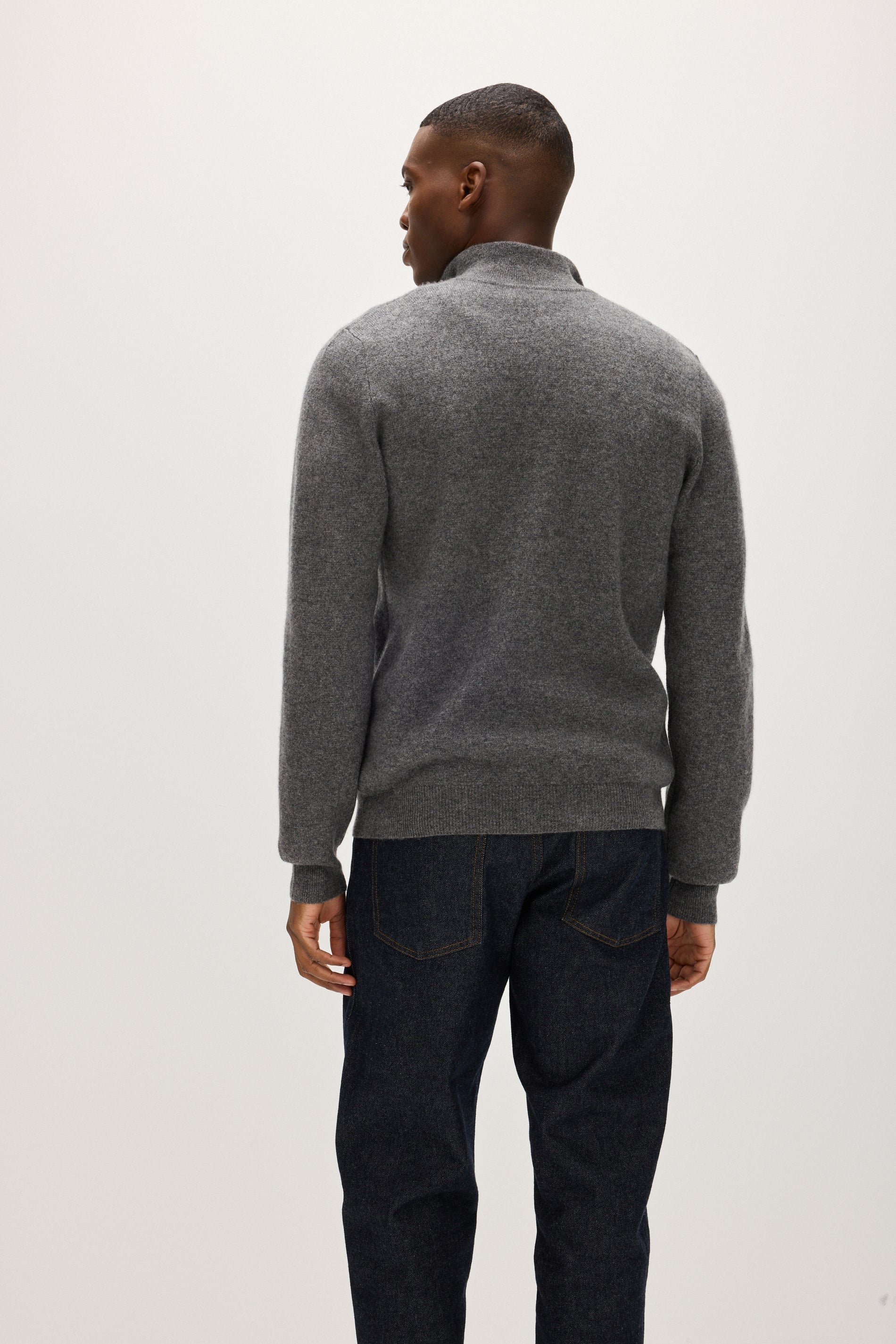 Davida Man Buttoned Jacket Cardigans Dark Grey