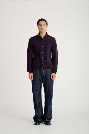 Man Buttoned Jacket - Plum