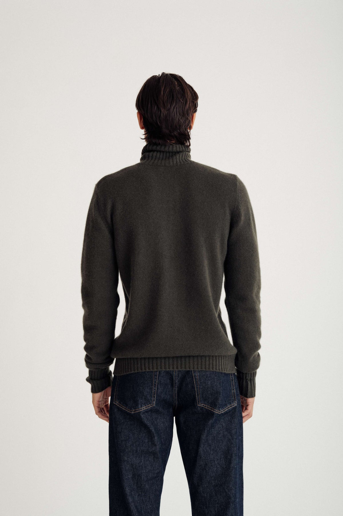 Davida Man Chunky Roll Neck Sweater Sweaters Hunter's Green