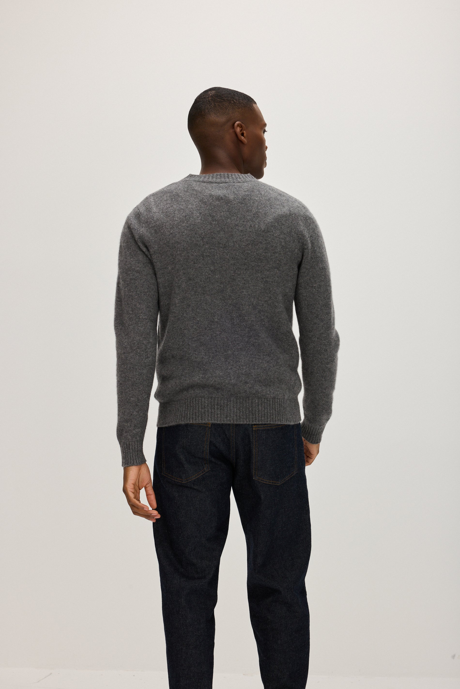 Davida Man Chunky V Cardigan Cardigans Dark Grey