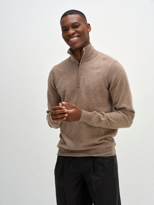 Man Half Zip - Mink