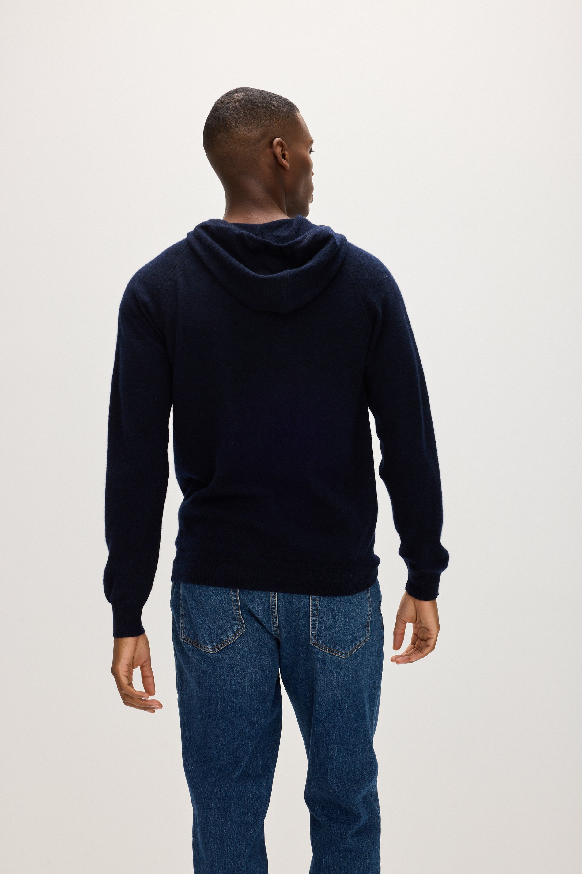 Davida Man Hood Cardigans Navy