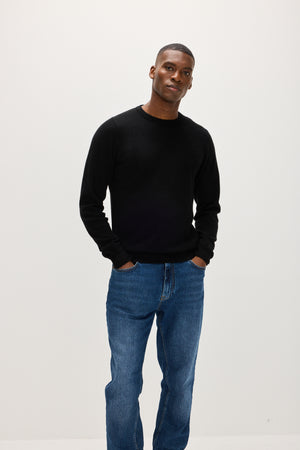 Man O-neck Plain - Black