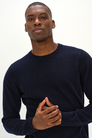 Man O-neck Plain - Navy