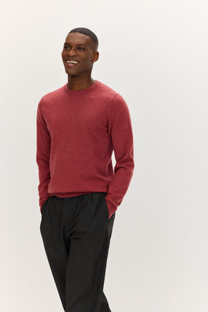 Man O-neck Plain - Rust Red