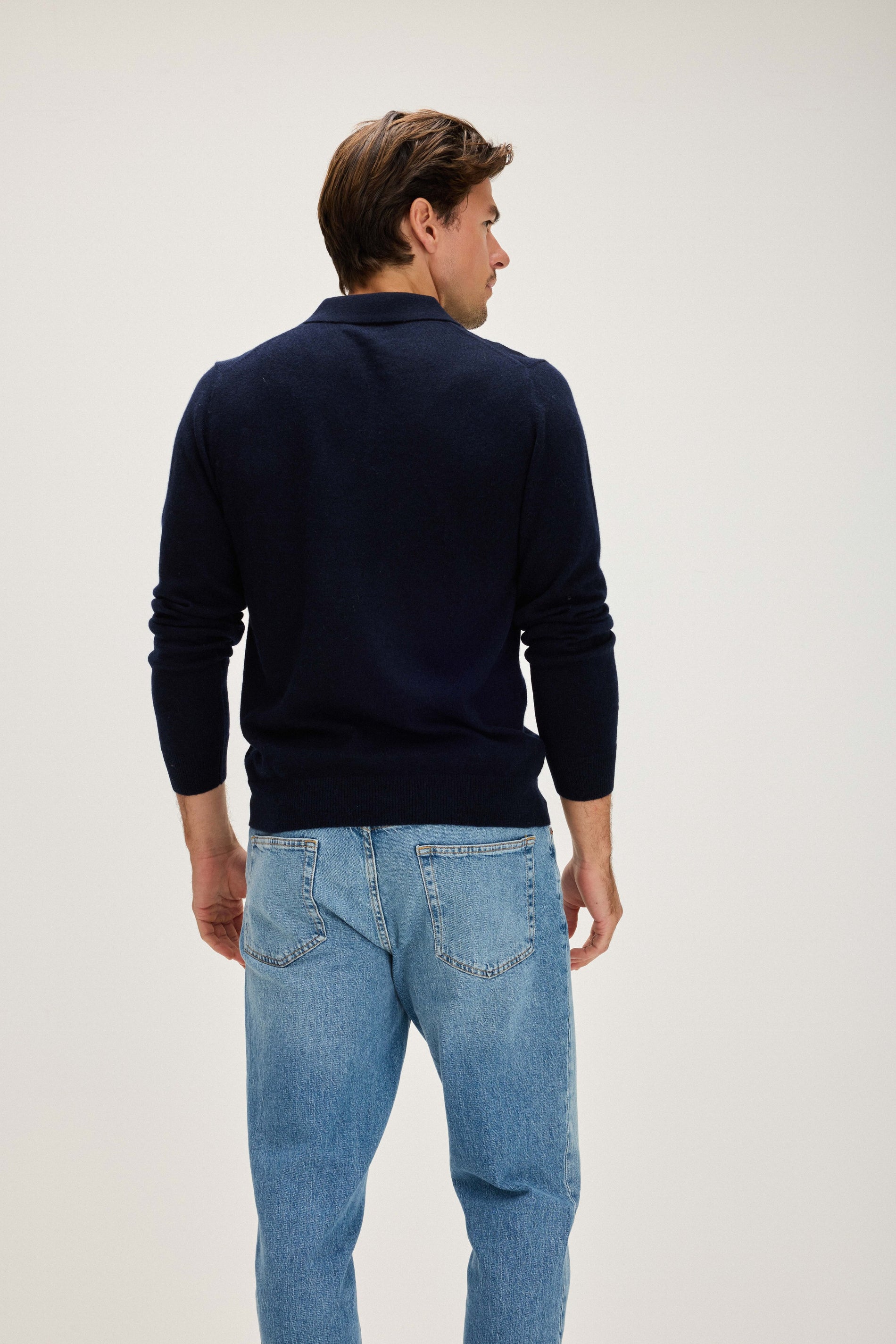 Davida Man Polo Pocket Sweater Sweaters Navy