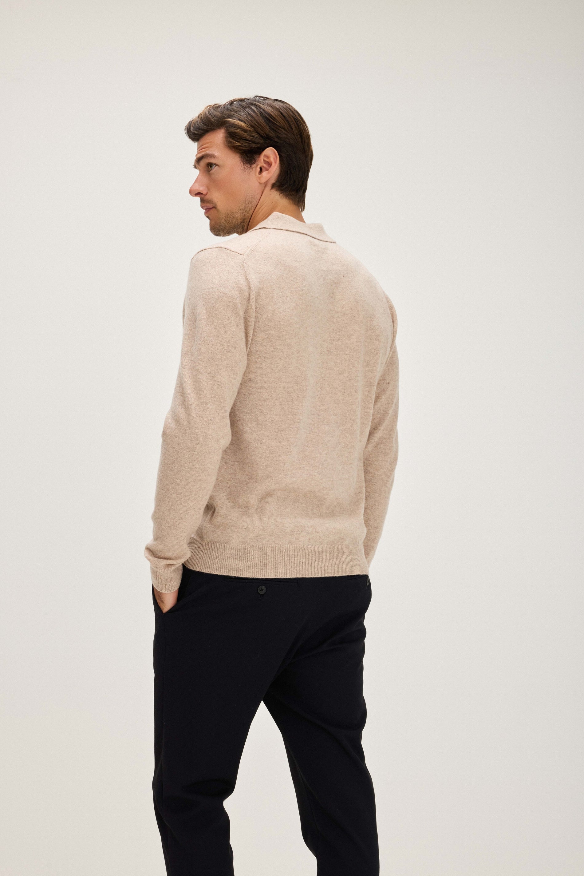 Davida Man Polo Pocket Sweater Sweaters Sand
