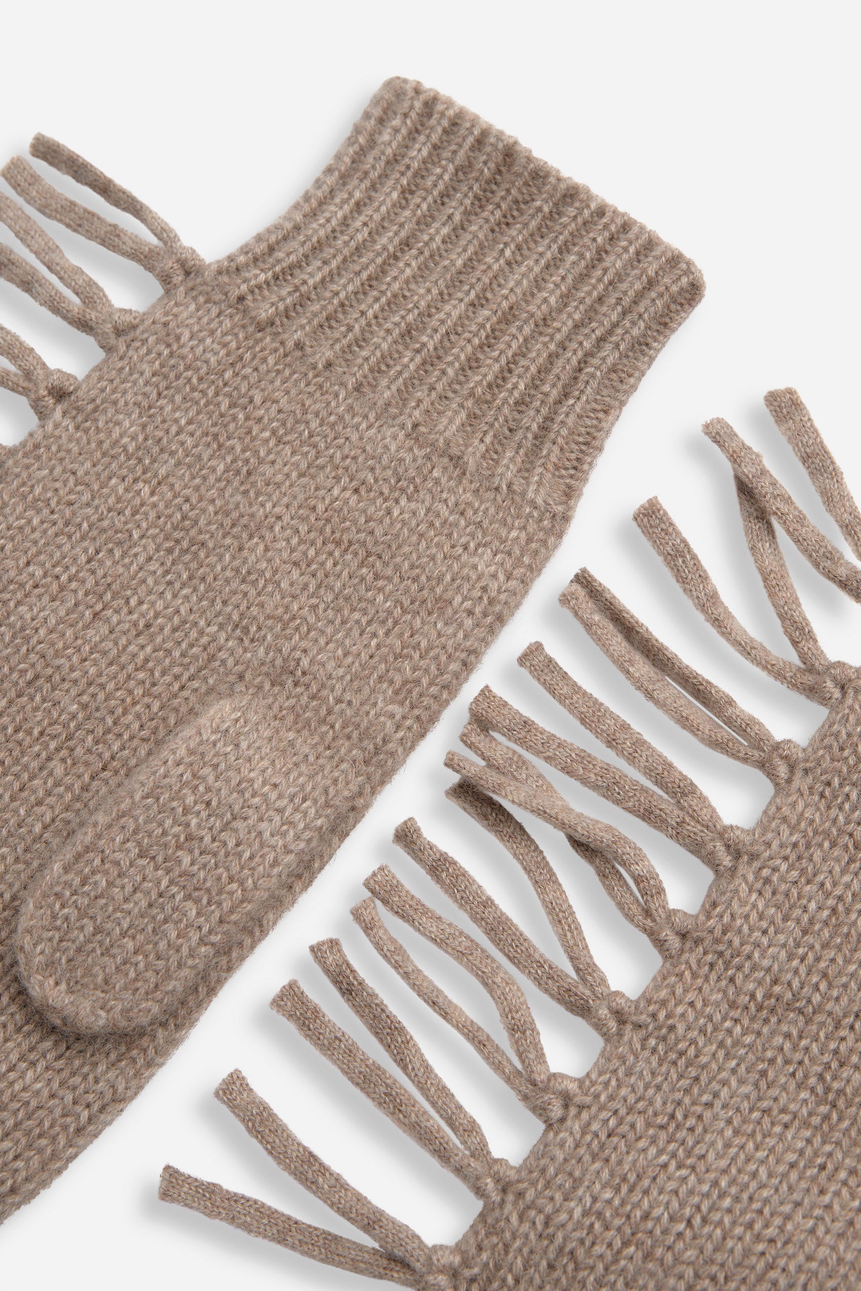 Davida Mittens Fringes Gloves Mink