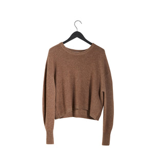 O-neck Balloon Sleeve Shiny - Cacao