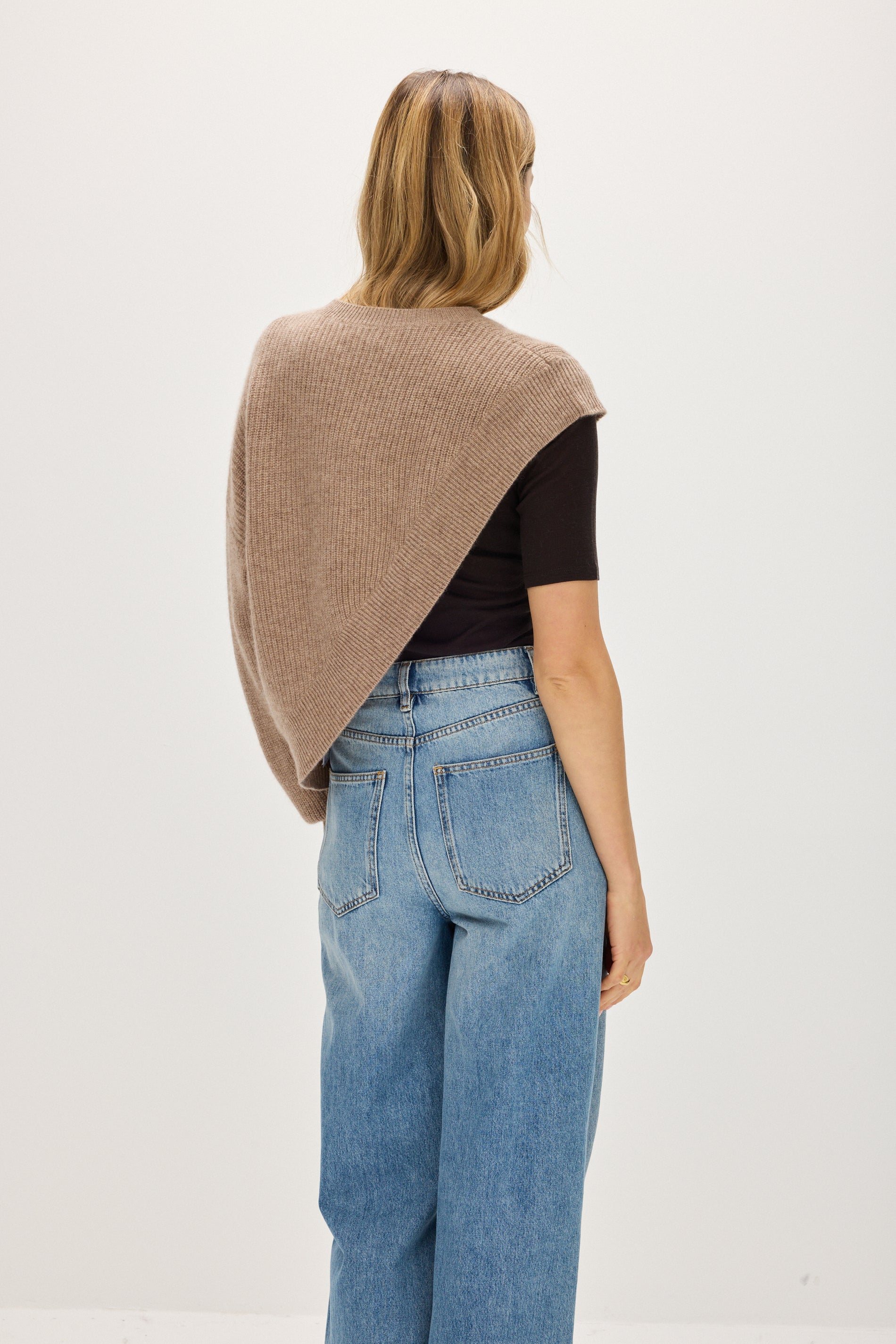 Davida One Sleeve Rib Sweater Sweaters Mink