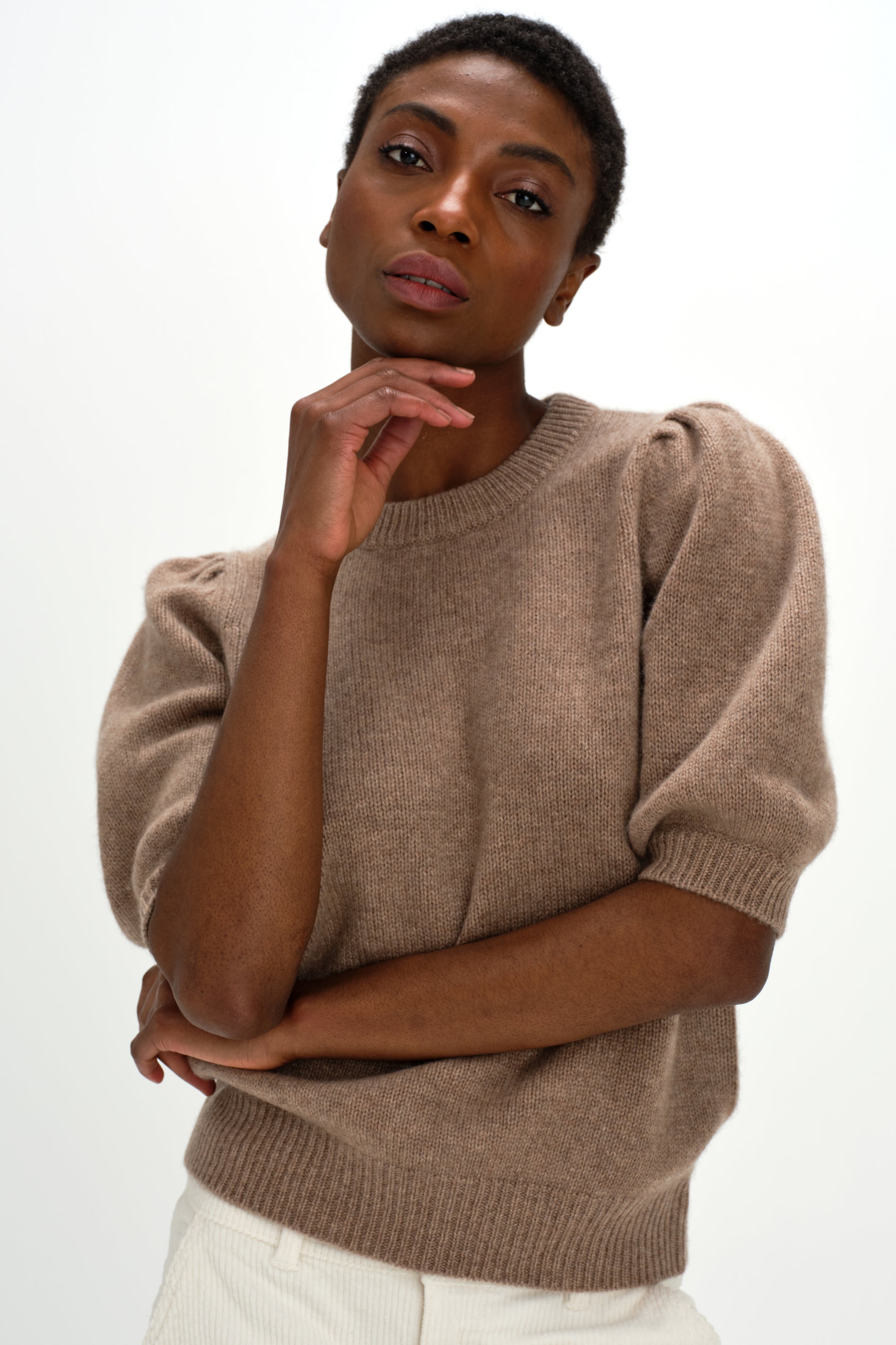 Davida Puff Sleeve T-shirt Sweaters Mink