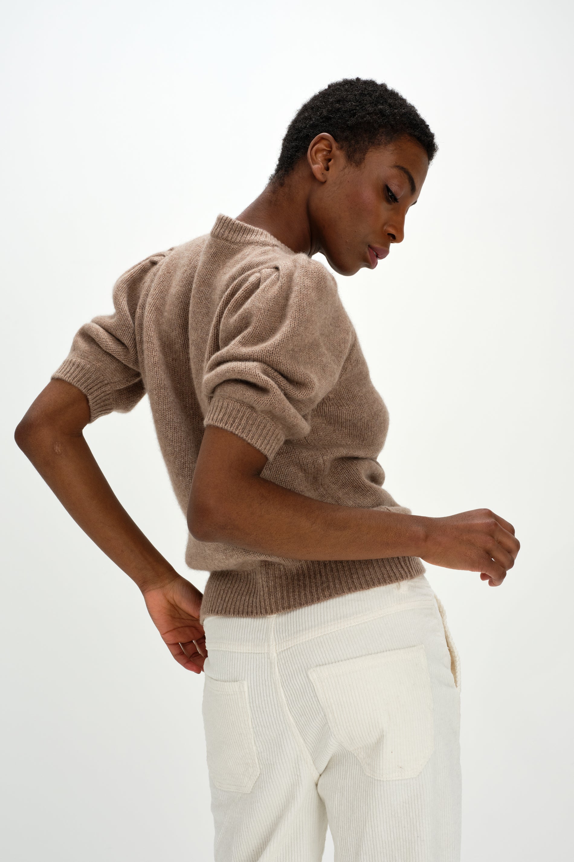 Davida Puff Sleeve T-shirt Sweaters Mink