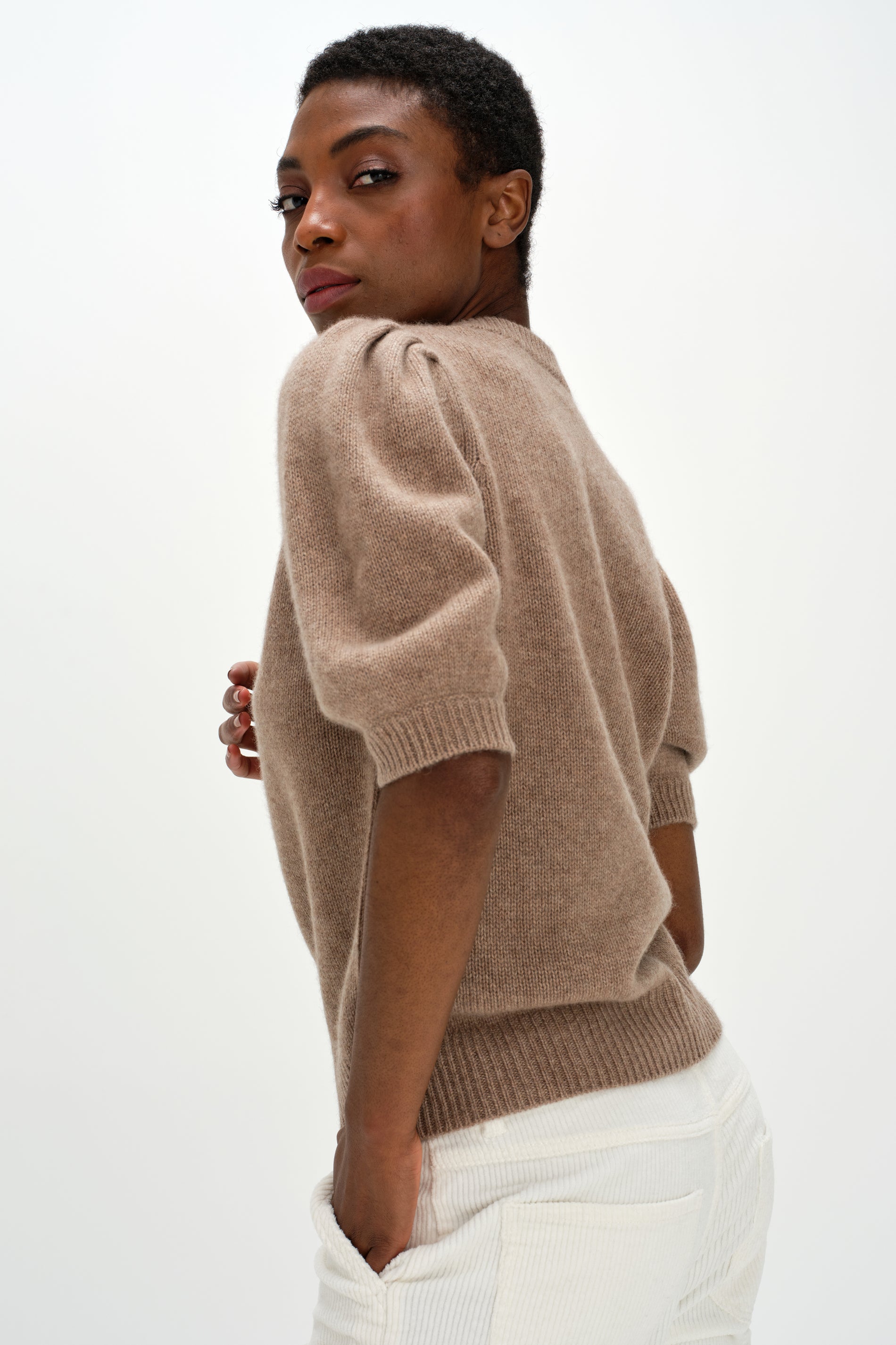 Davida Puff Sleeve T-shirt Sweaters Mink