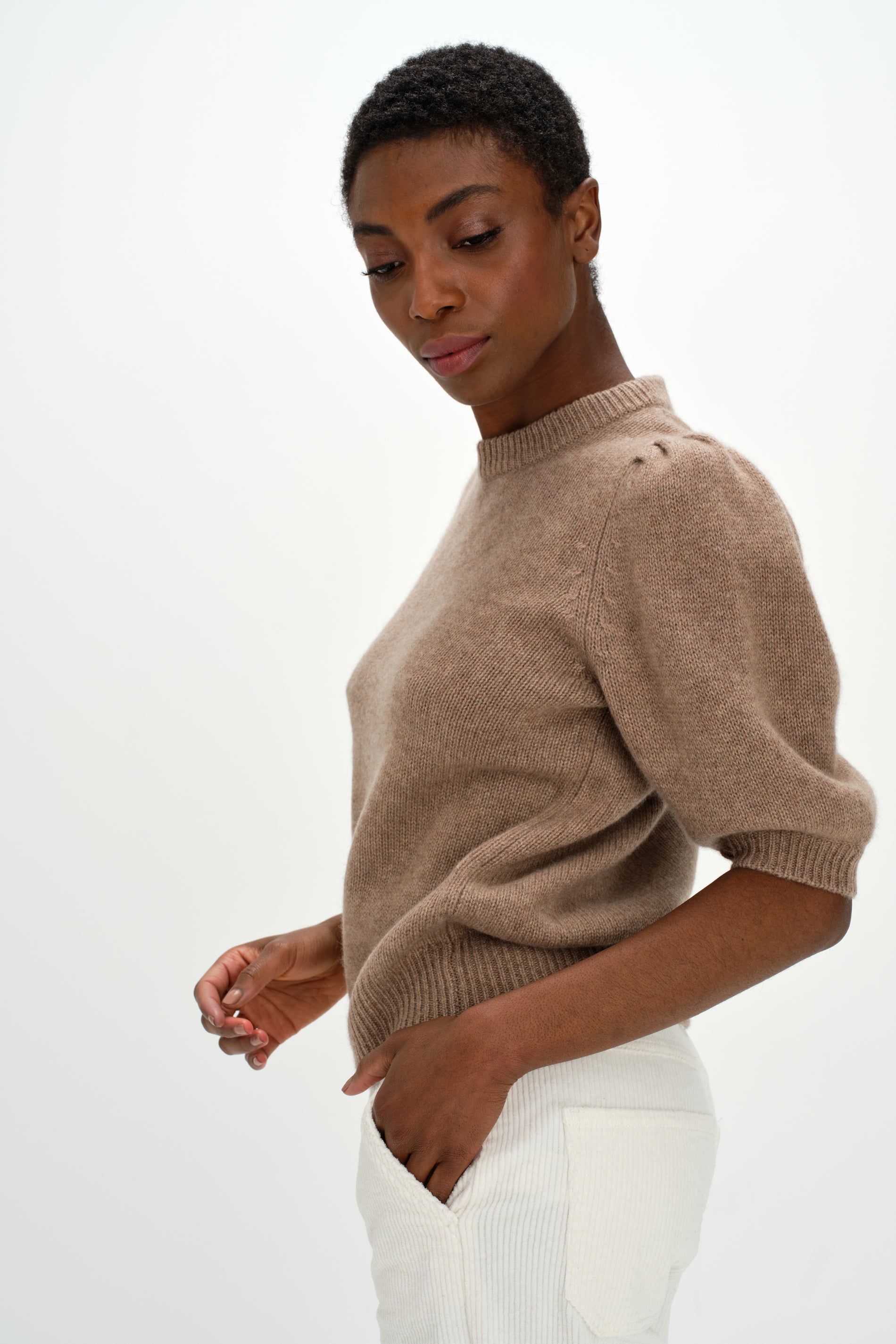 Davida Puff Sleeve T-shirt Sweaters Mink