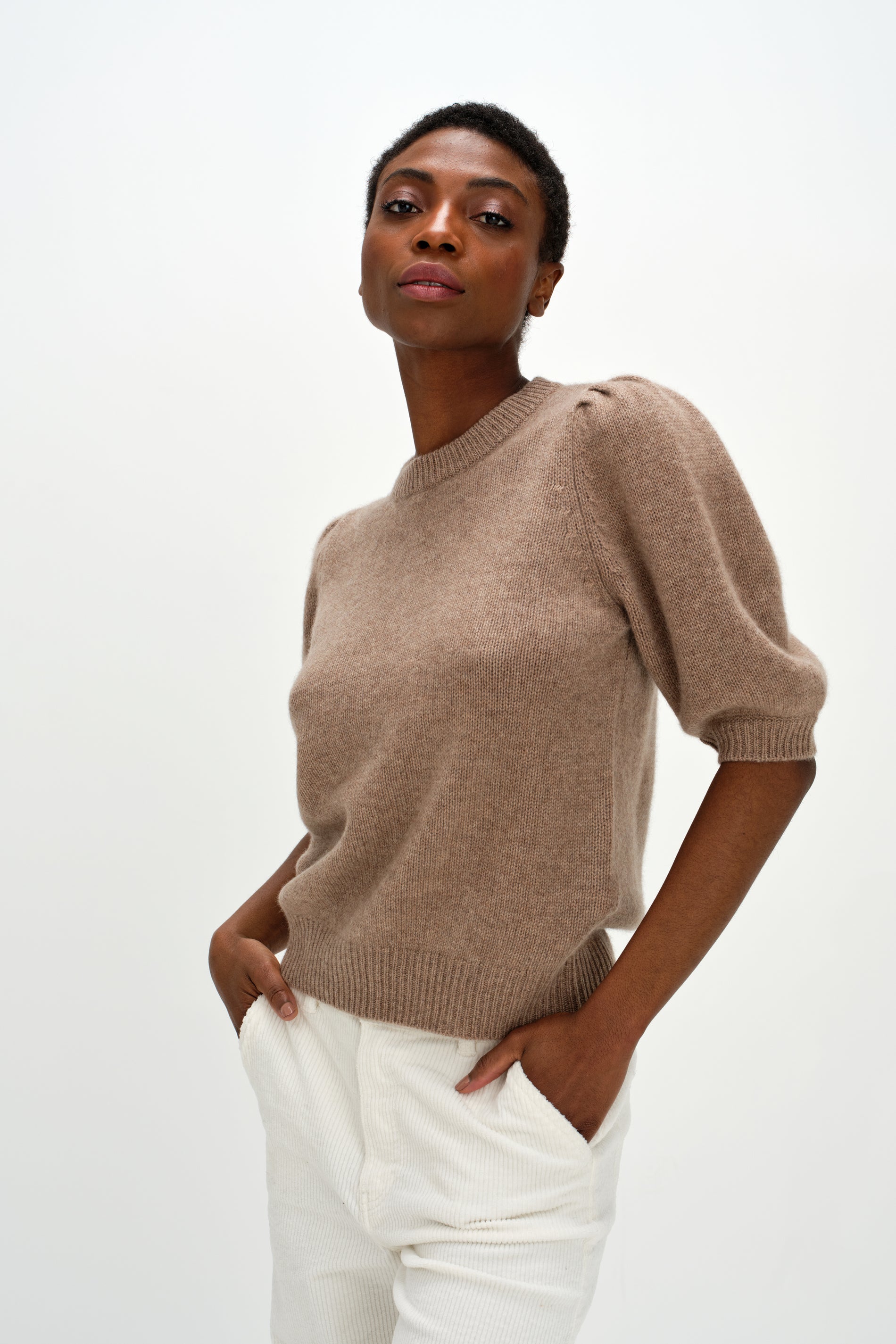 Davida Puff Sleeve T-shirt Sweaters Mink
