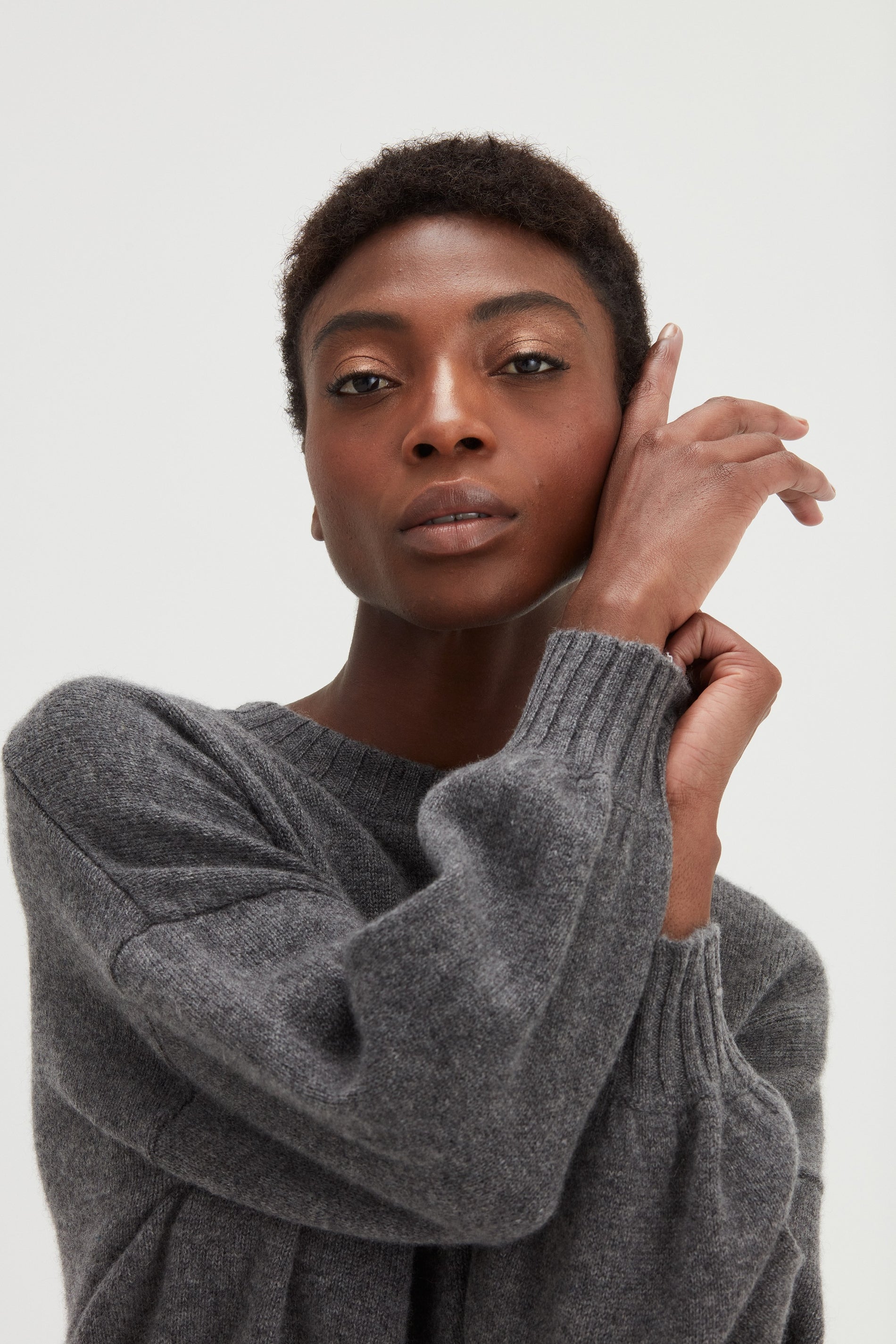 Davida Quarter Balloon Sleeve Sweater Sweaters Dark Grey