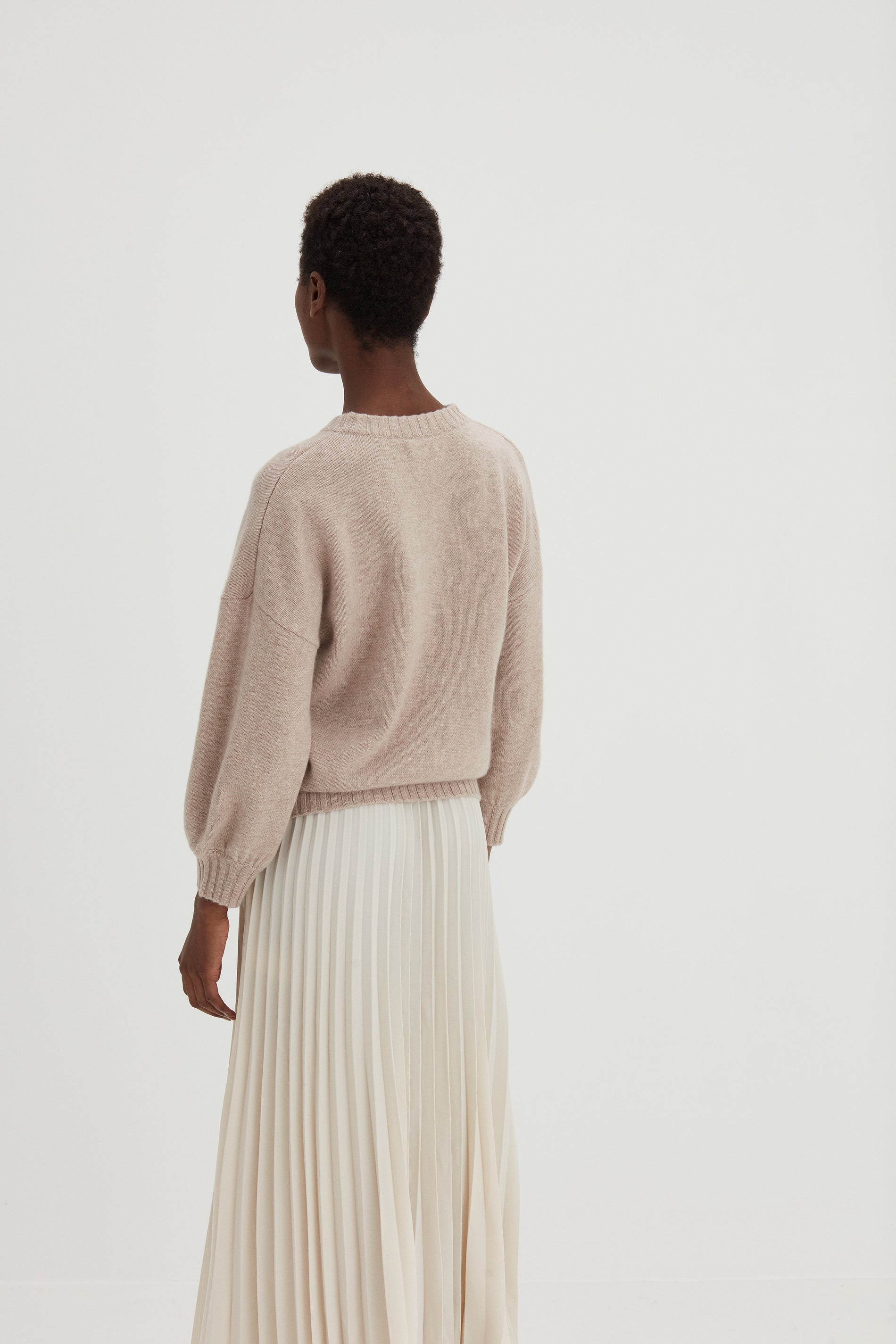 Davida Quarter Balloon Sleeve Sweater Sweaters Light Beige