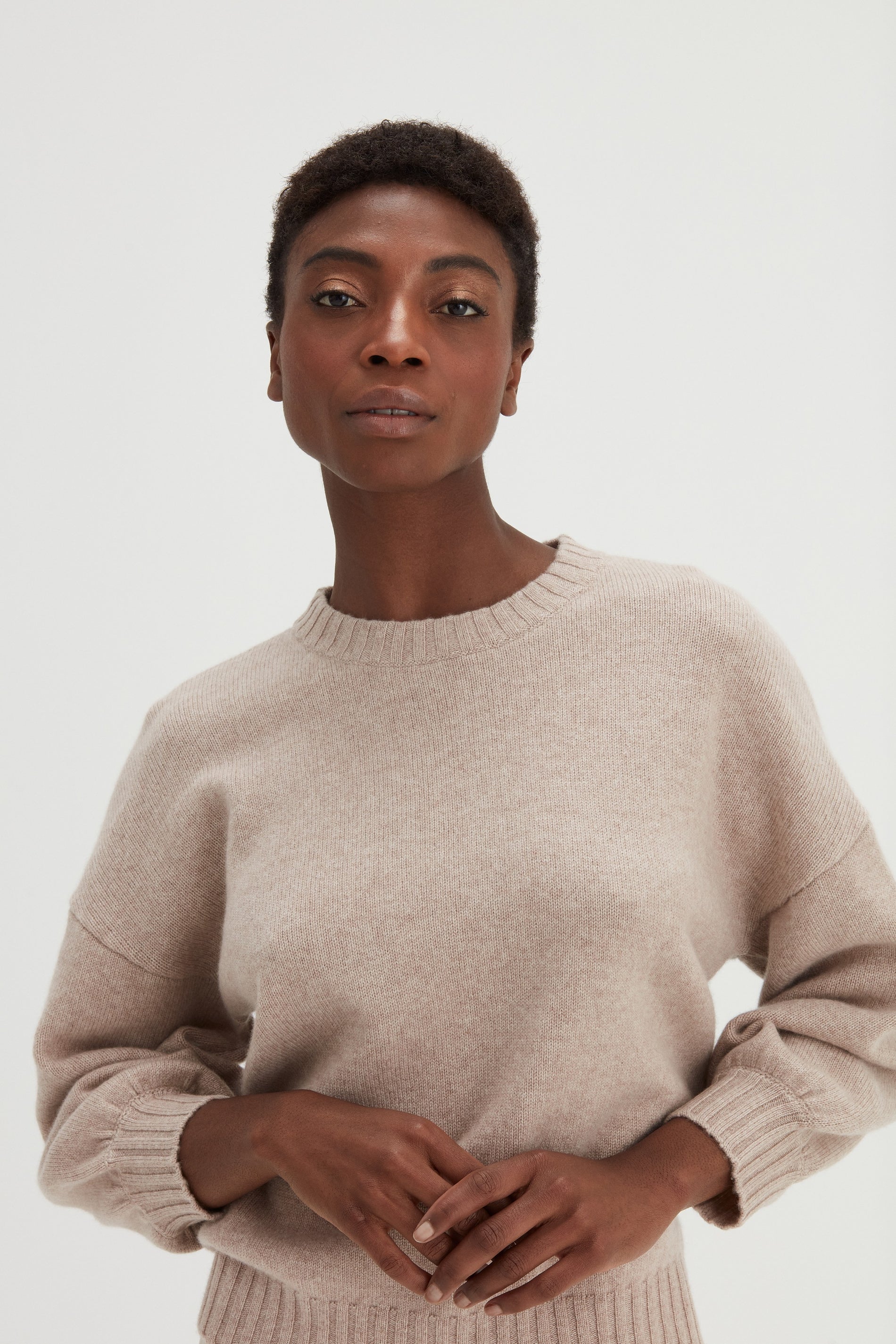 Davida Quarter Balloon Sleeve Sweater Sweaters Light Beige