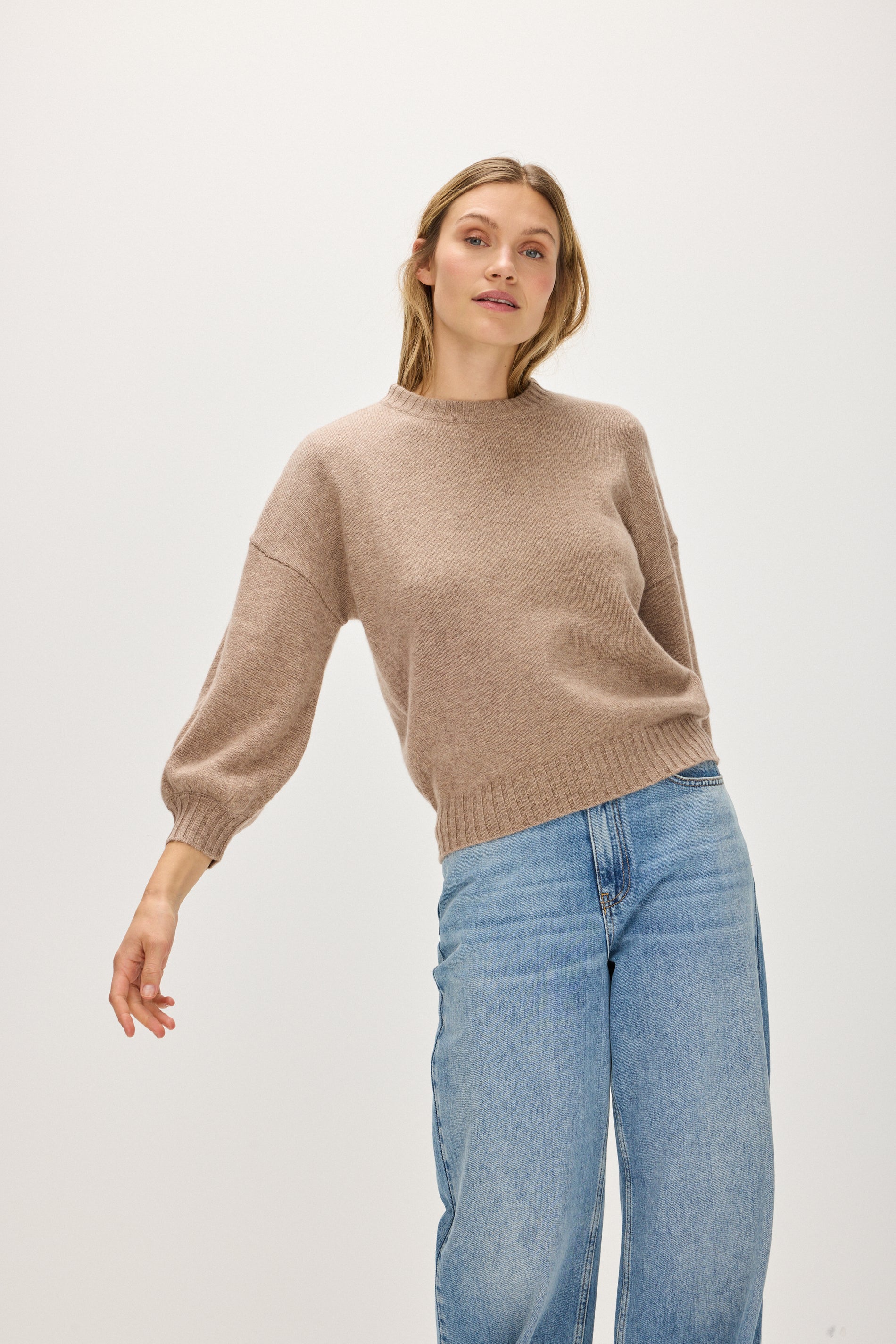 Davida Quarter Balloon Sleeve Sweater Sweaters Mink