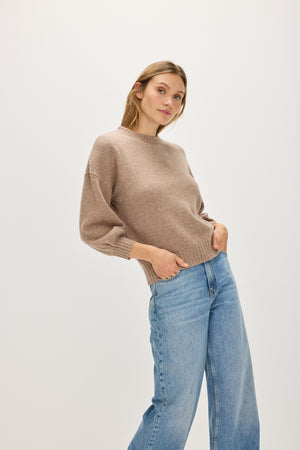 Quarter Balloon Sleeve Sweater - Mink
