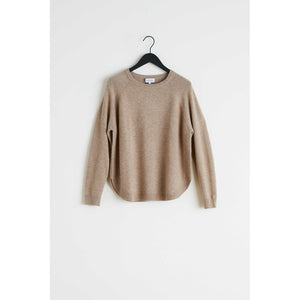 Raglan Curved Sweater - Mink