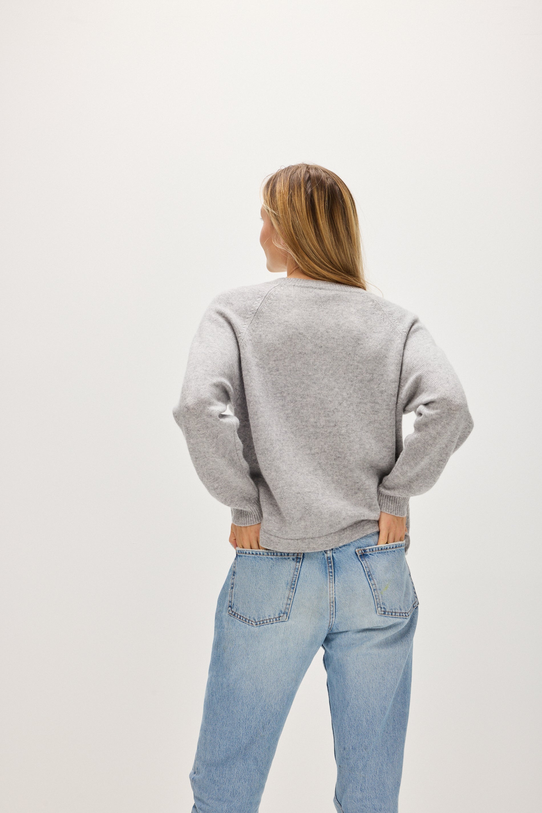 Davida Raglan Oversized Sweater Sweaters Light Grey