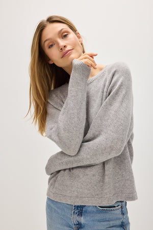 Raglan Oversized Sweater - Light Grey