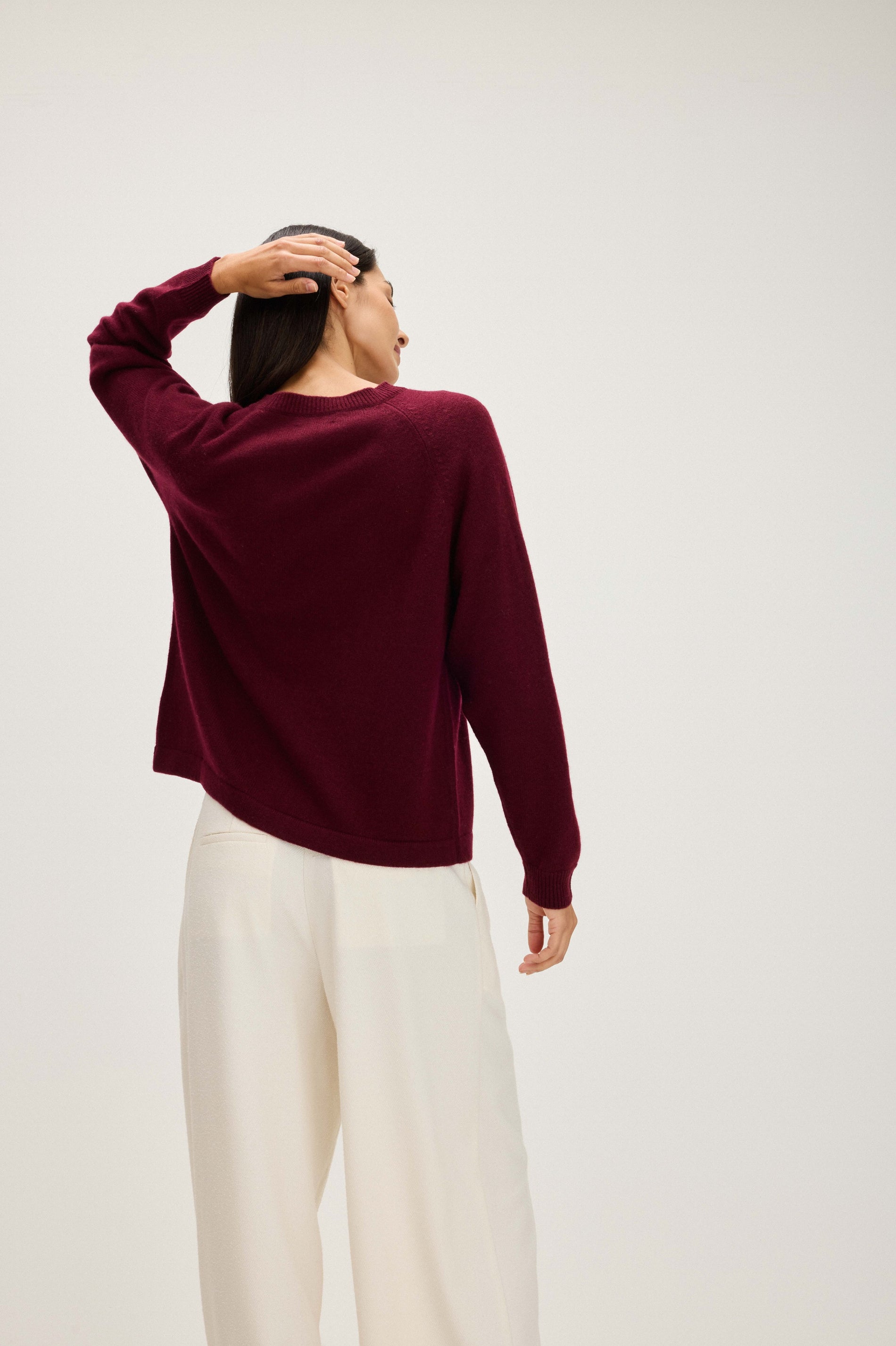 Davida Raglan Oversized Sweater Sweaters Mulberry Red