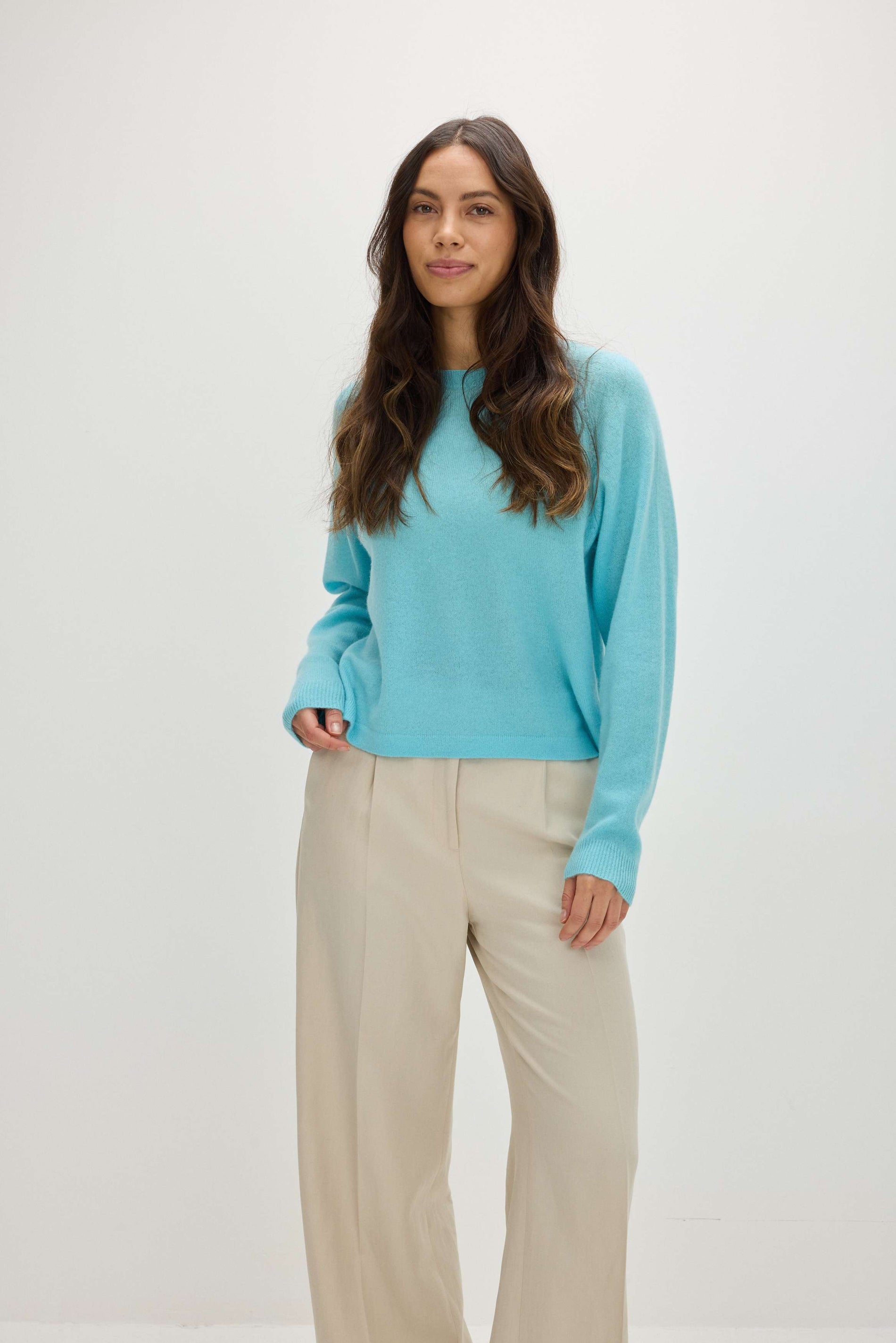 Davida Raglan Oversized Sweater Loose Tension Sweaters Turquoise