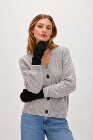 Rib Mittens - Black