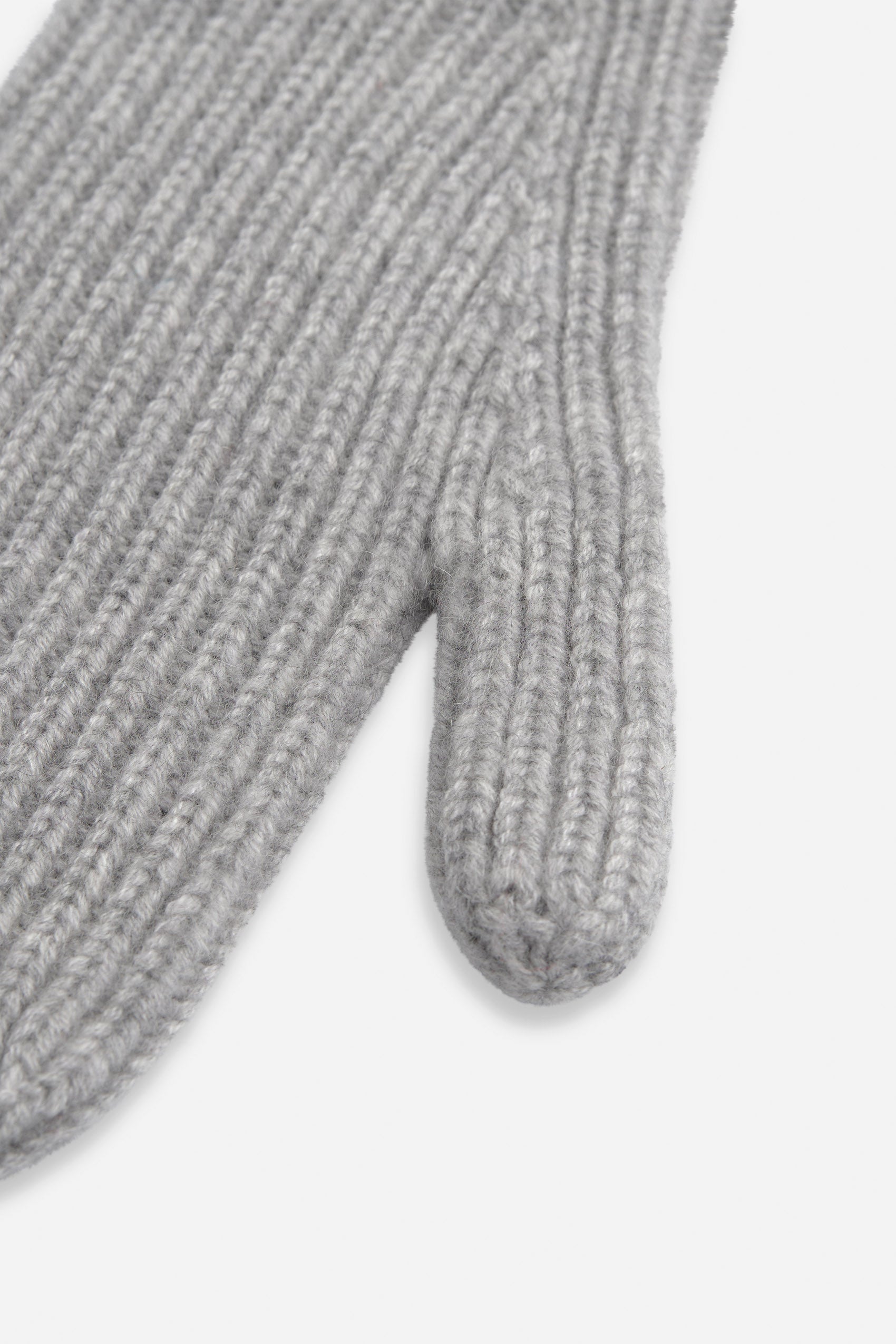 Davida Rib Mittens Accessories Light Grey